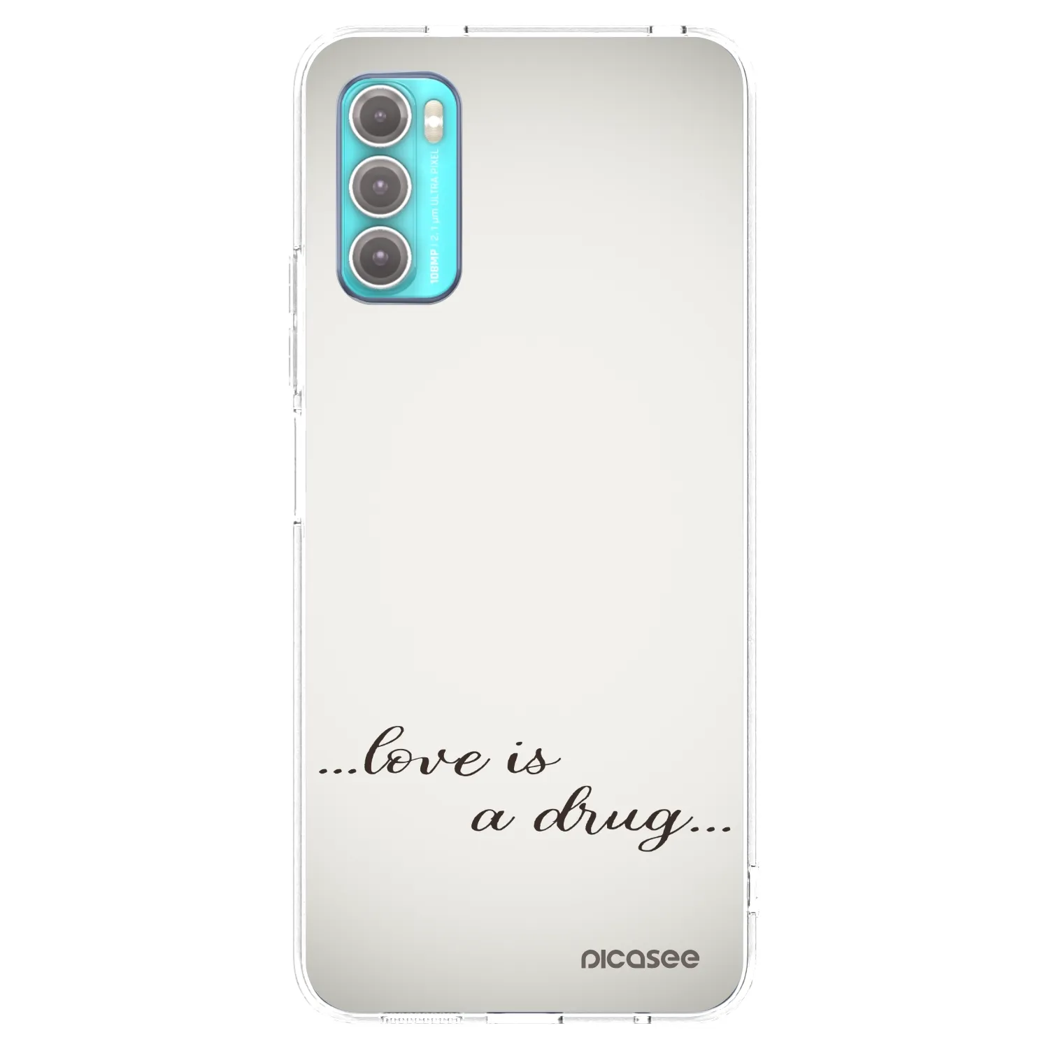 Picasee silikonski prozorni ovitek za Motorola Moto G60 - Love is a drug