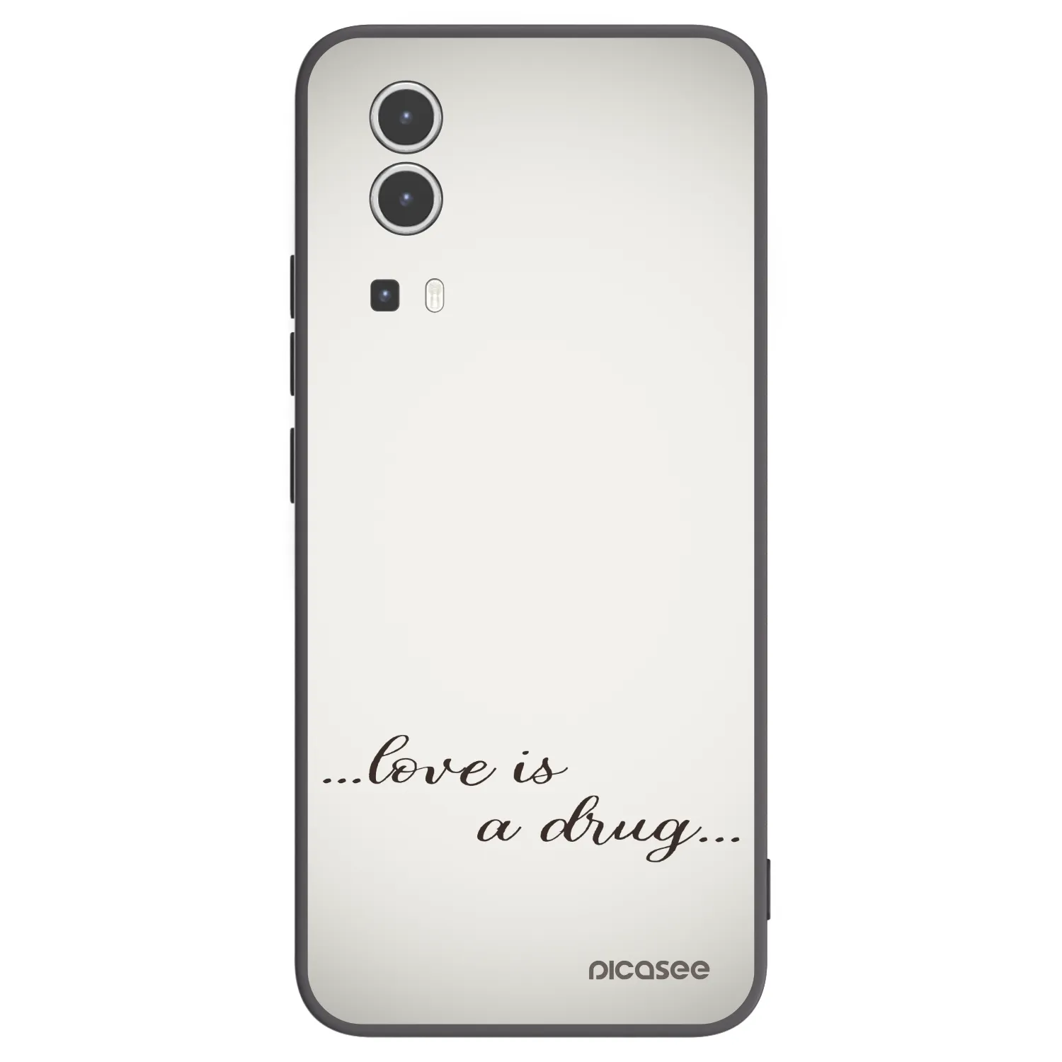 Picasee silikonski črni ovitek za Vivo Y72 5G - Love is a drug