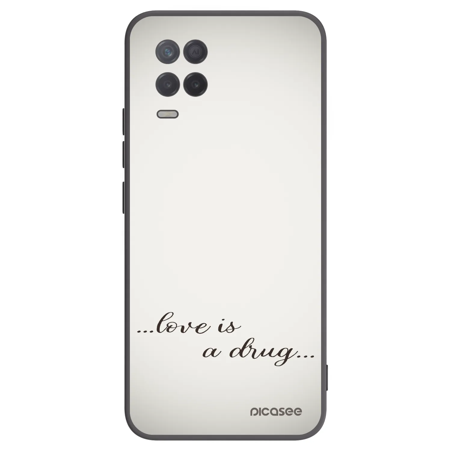 Picasee silikonski črni ovitek za Realme 8 5G - Love is a drug