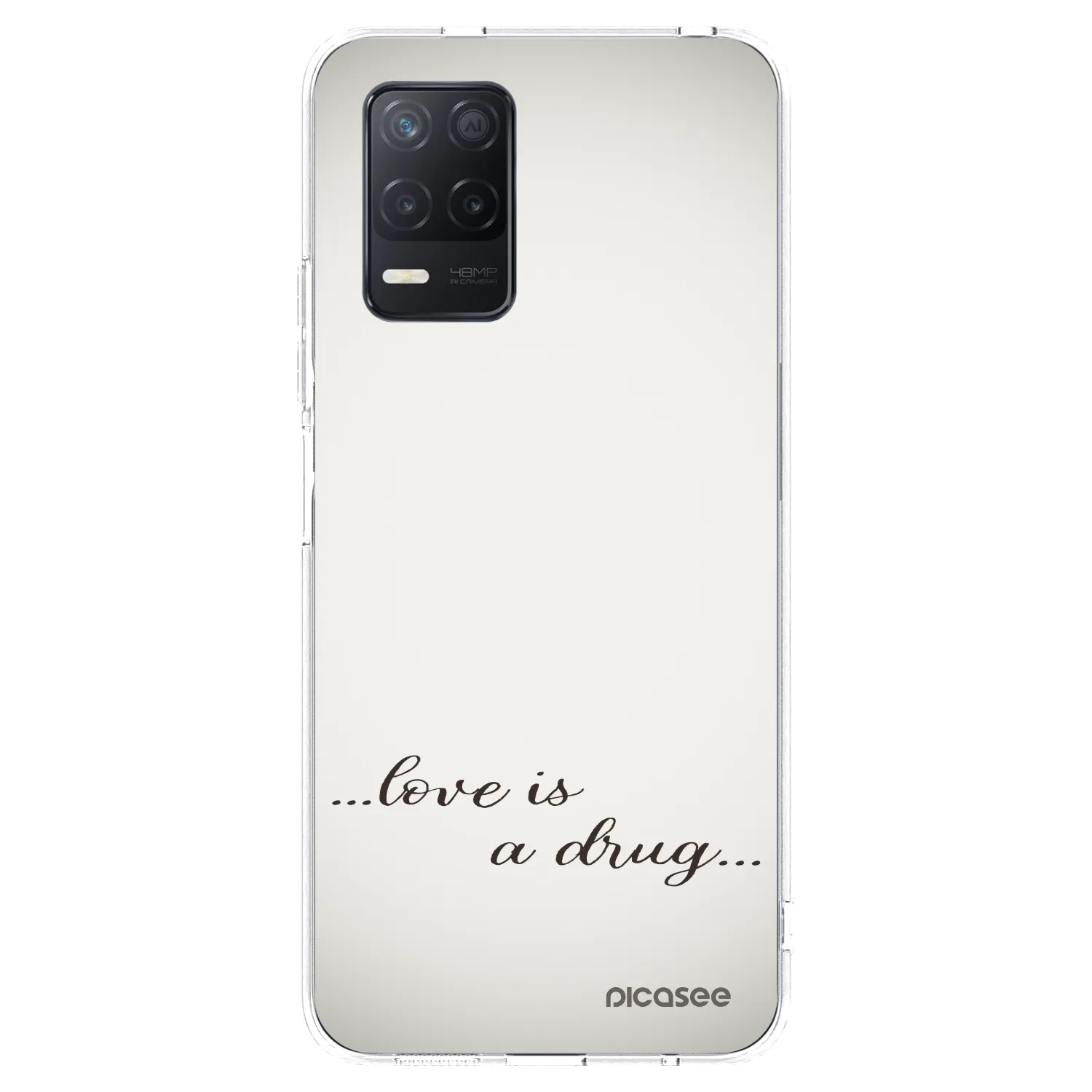 Picasee silikonski prozorni ovitek za Realme 8 5G - Love is a drug