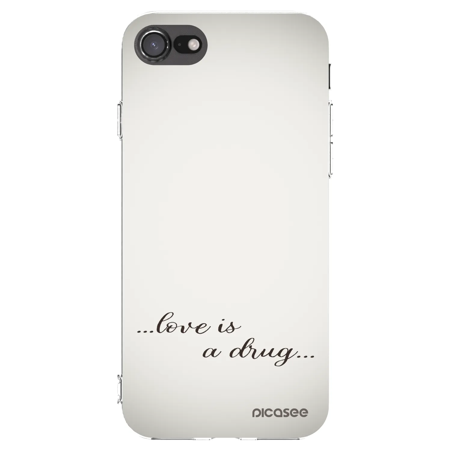 Picasee silikonski prozorni ovitek za Apple iPhone SE 2022 - Love is a drug