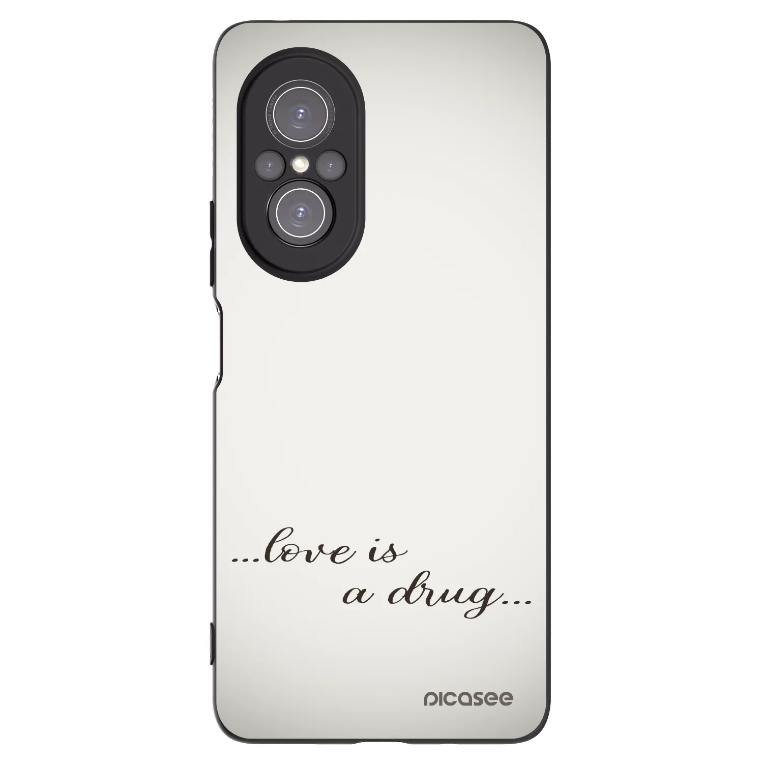 Picasee silikonski črni ovitek za Huawei Nova 9 SE - Love is a drug