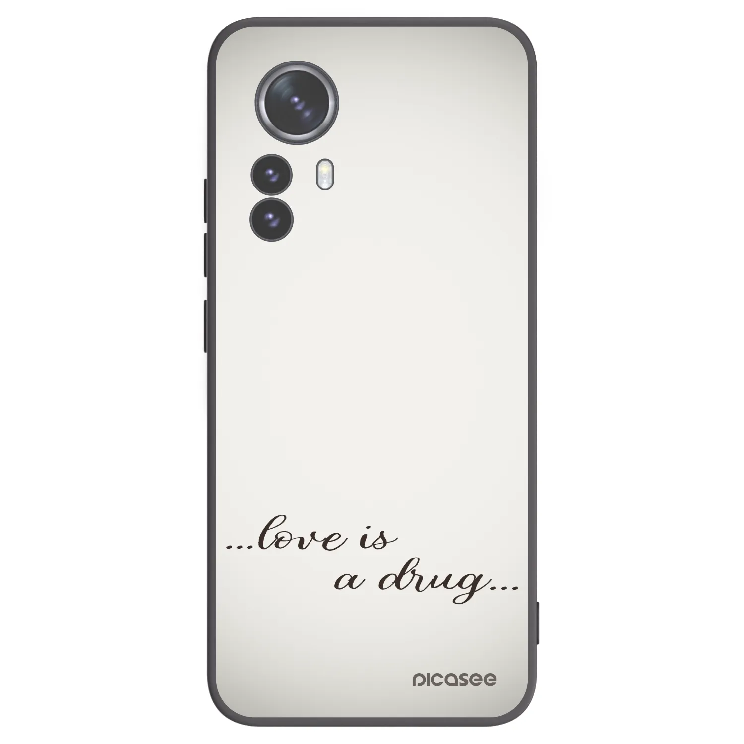 Picasee silikonski črni ovitek za Xiaomi 12 Pro - Love is a drug