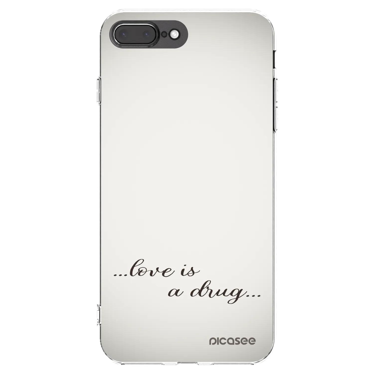 Picasee silikonski prozorni ovitek za Apple iPhone 8 Plus - Love is a drug