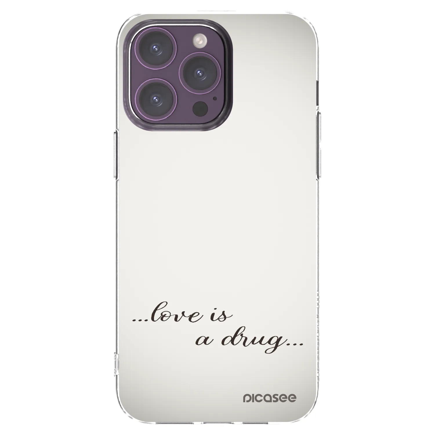 Picasee silikonski prozorni ovitek za Apple iPhone 14 Pro Max - Love is a drug