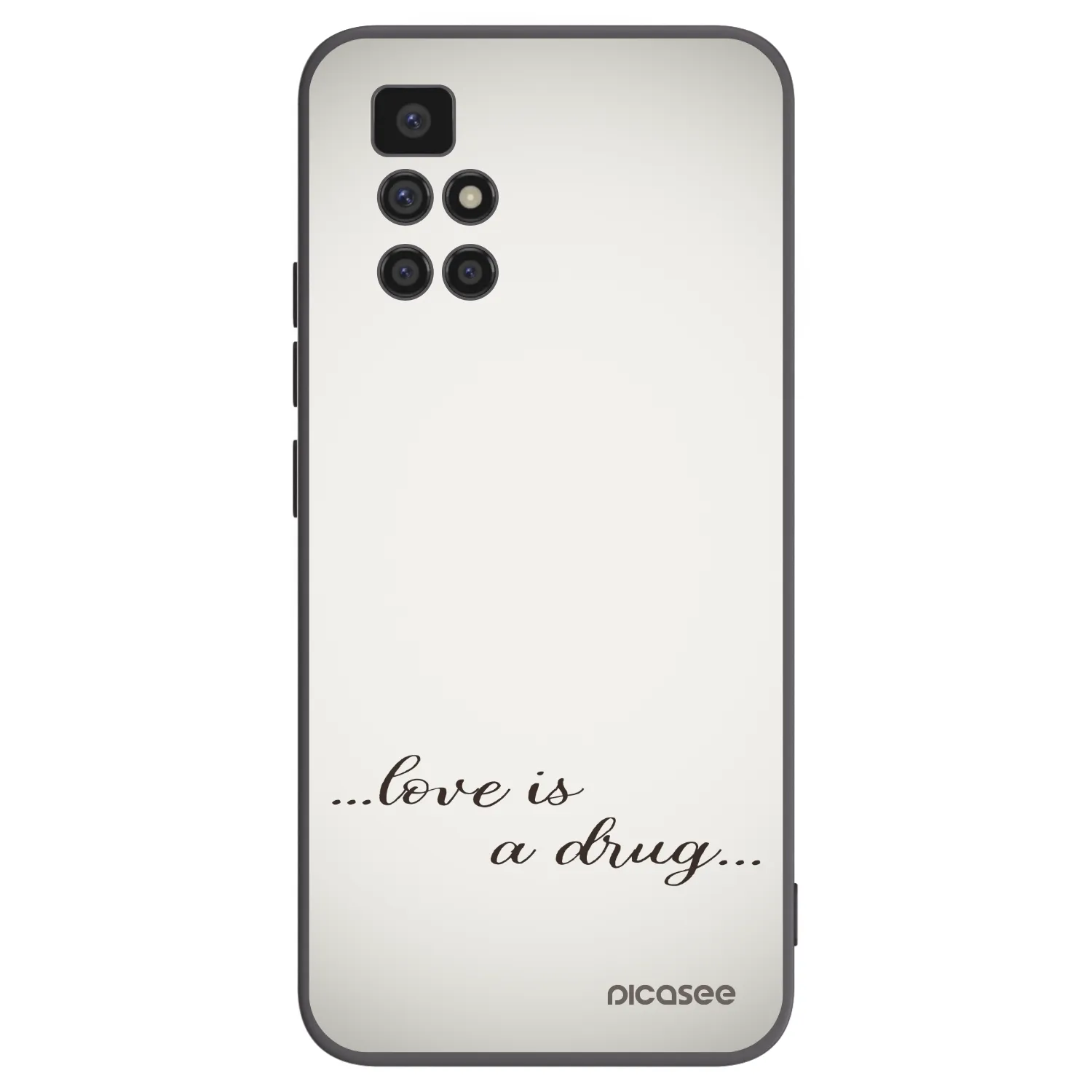 Picasee silikonski črni ovitek za Xiaomi Redmi 10 (2022) - Love is a drug