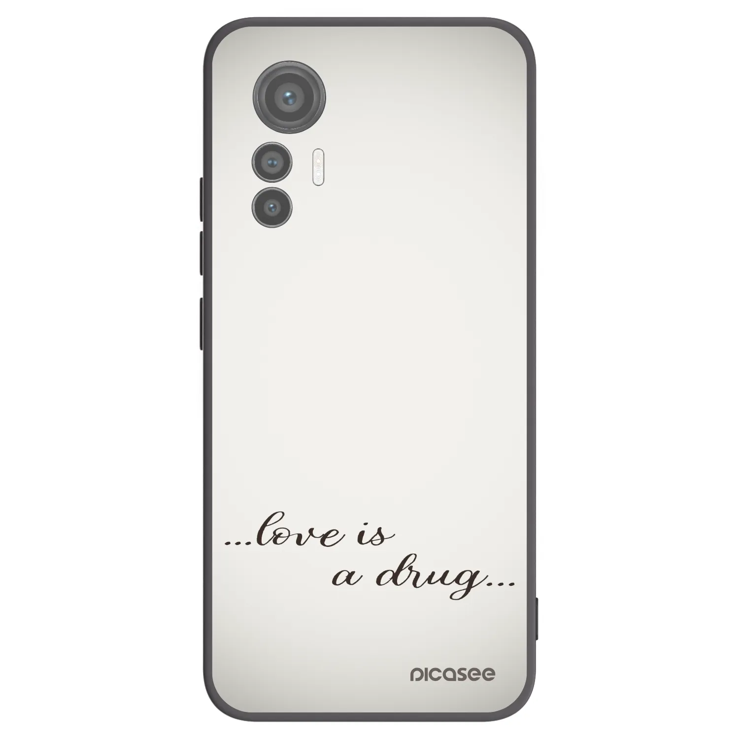 Picasee silikonski črni ovitek za Xiaomi 12 Lite - Love is a drug