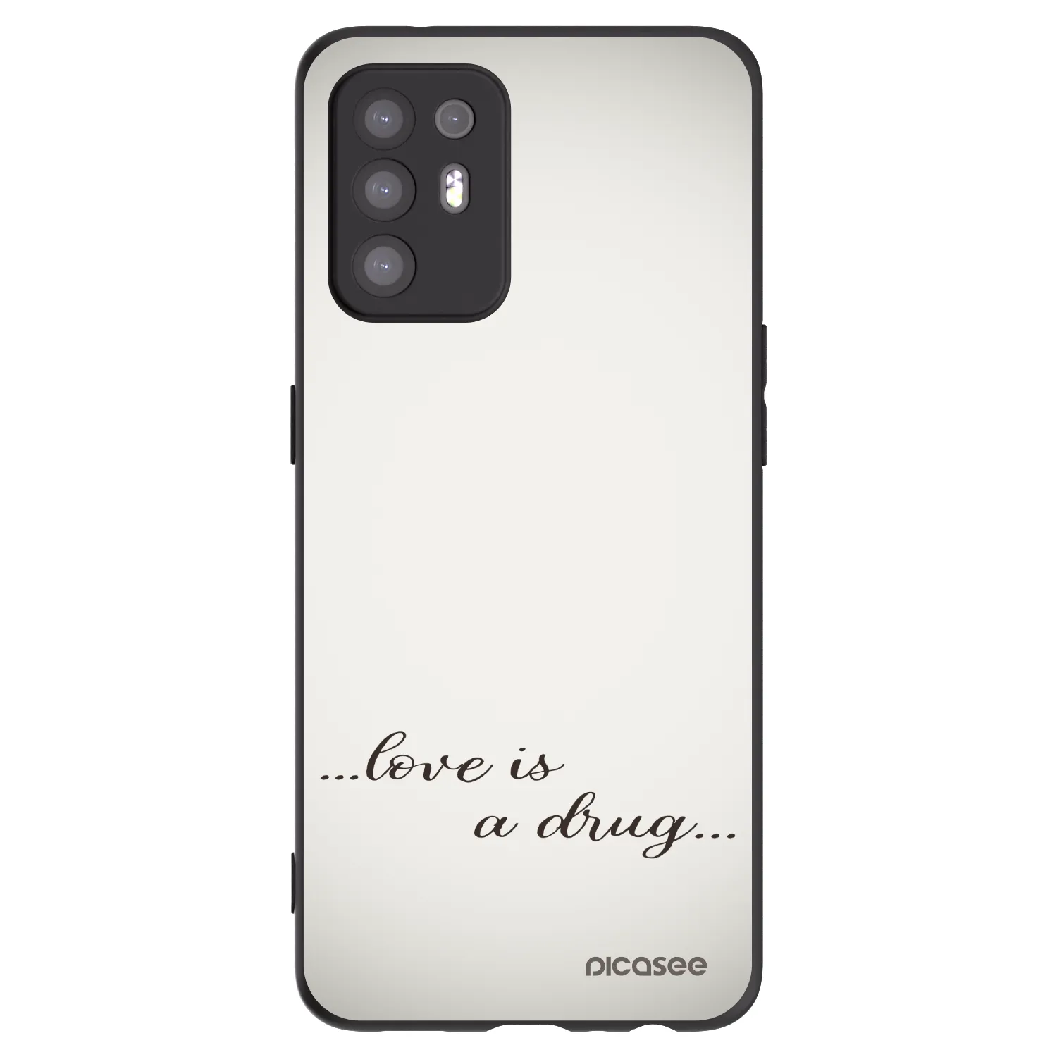Picasee silikonski črni ovitek za OPPO A94 5G - Love is a drug