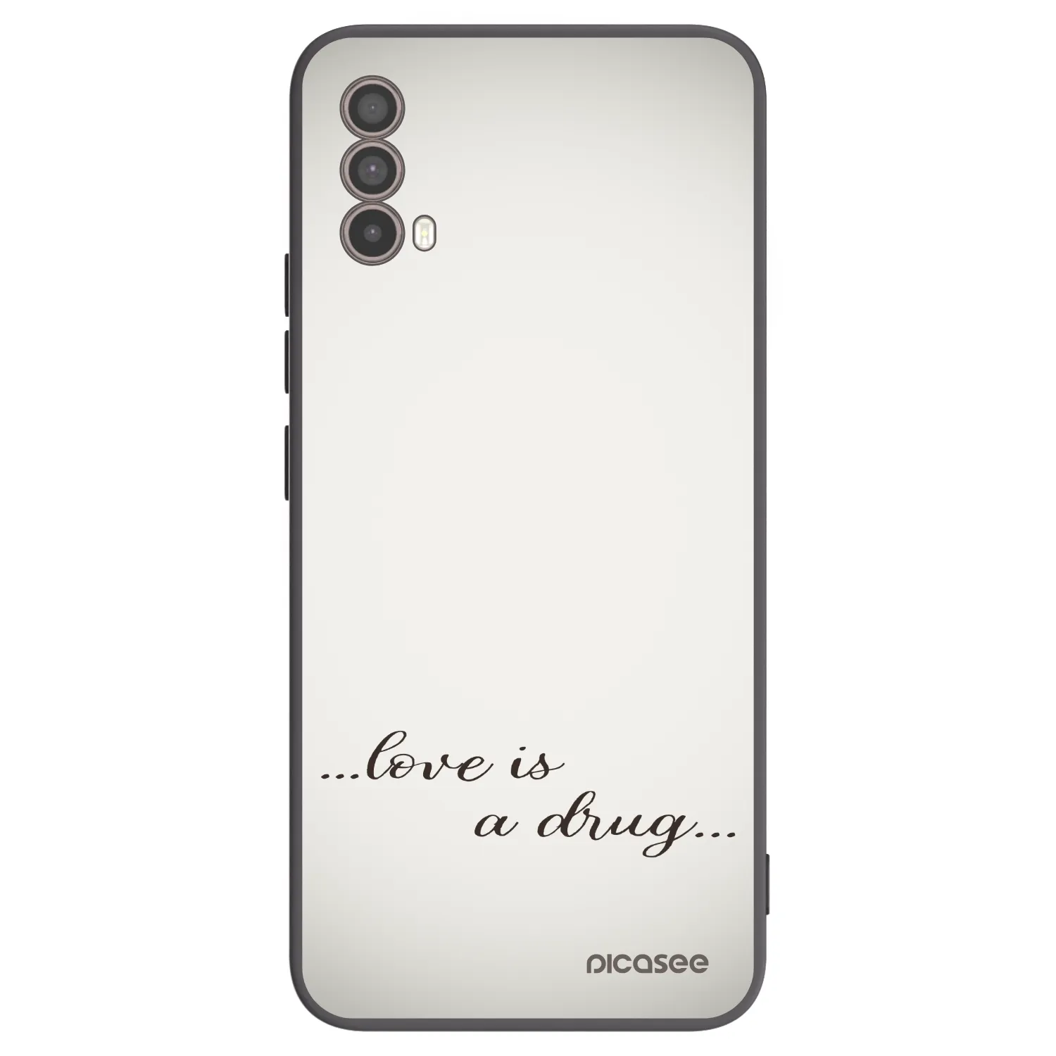 Picasee silikonski črni ovitek za Motorola Moto E40 - Love is a drug