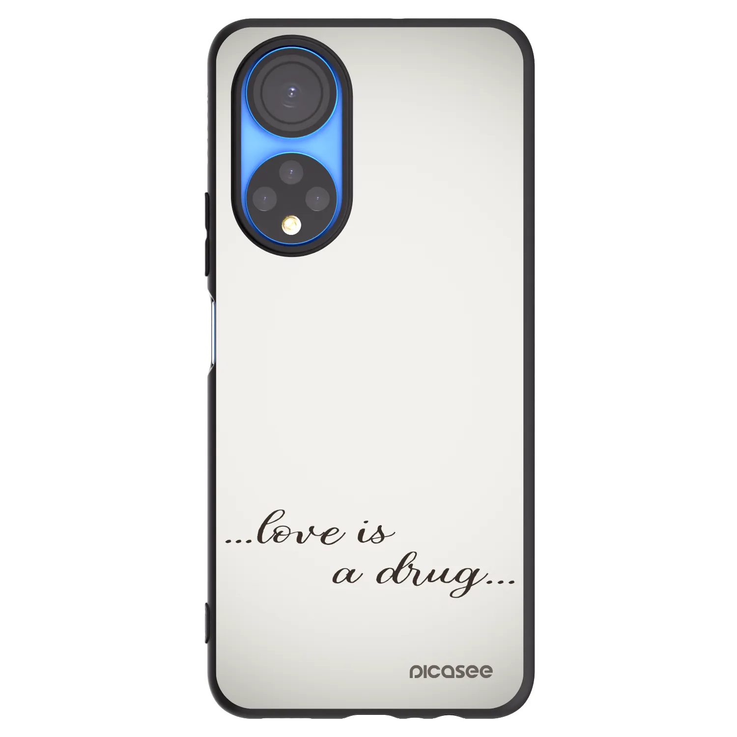 Picasee silikonski črni ovitek za Honor X7 - Love is a drug