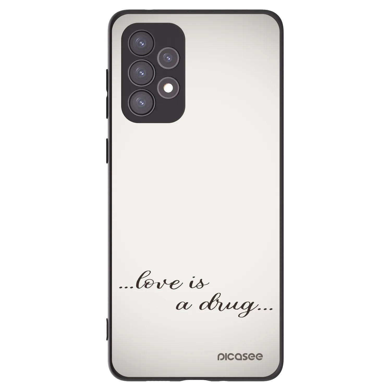 Picasee silikonski črni ovitek za Samsung Galaxy A73 5G - Love is a drug