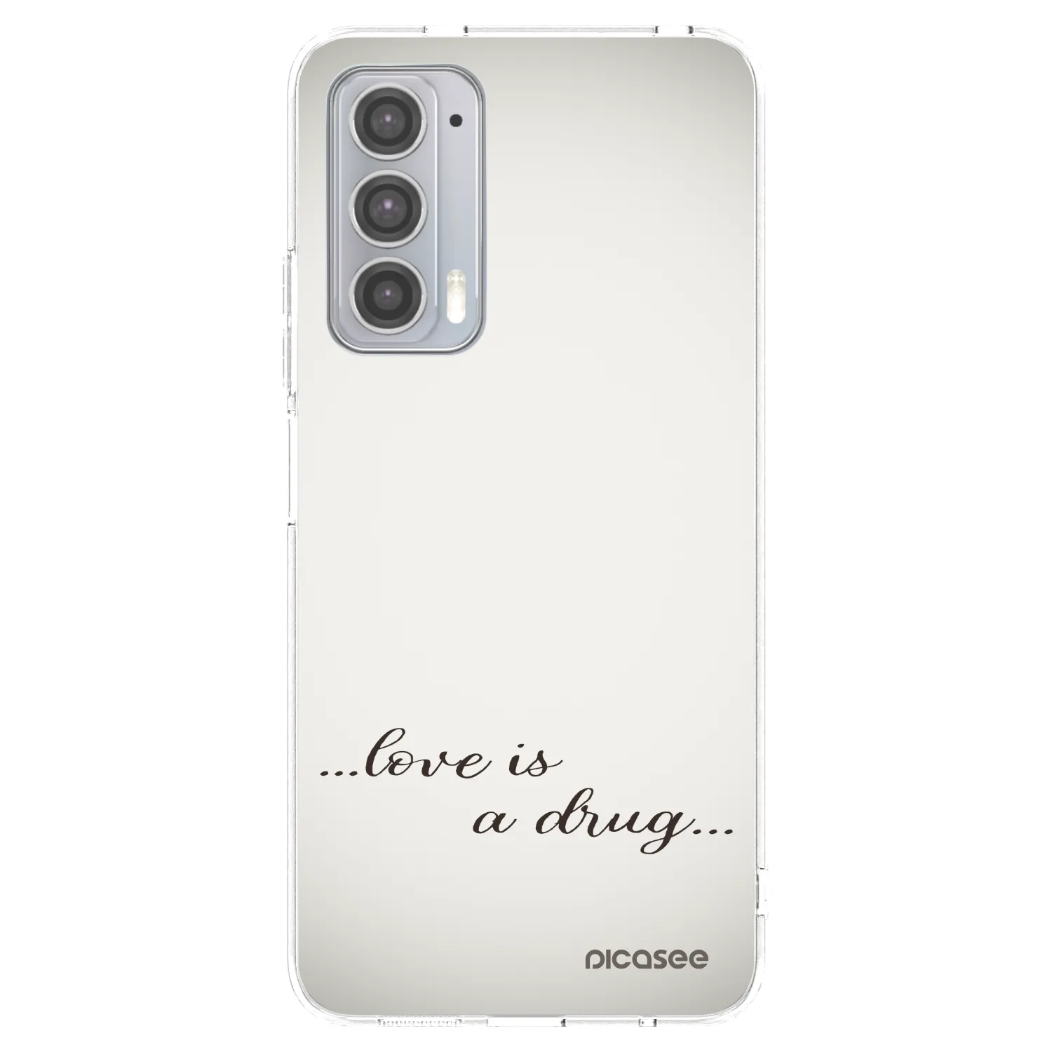 Picasee silikonski prozorni ovitek za Motorola Edge 20 - Love is a drug