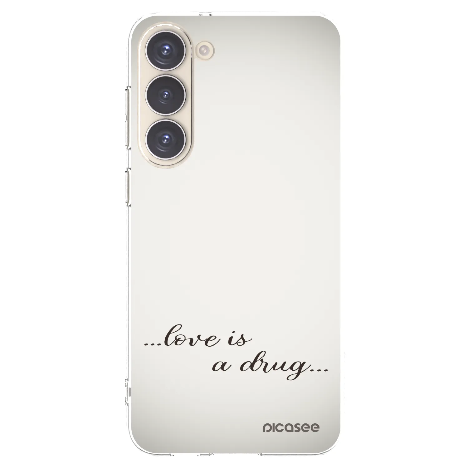 Picasee silikonski prozorni ovitek za Samsung Galaxy S23+ 5G - Love is a drug