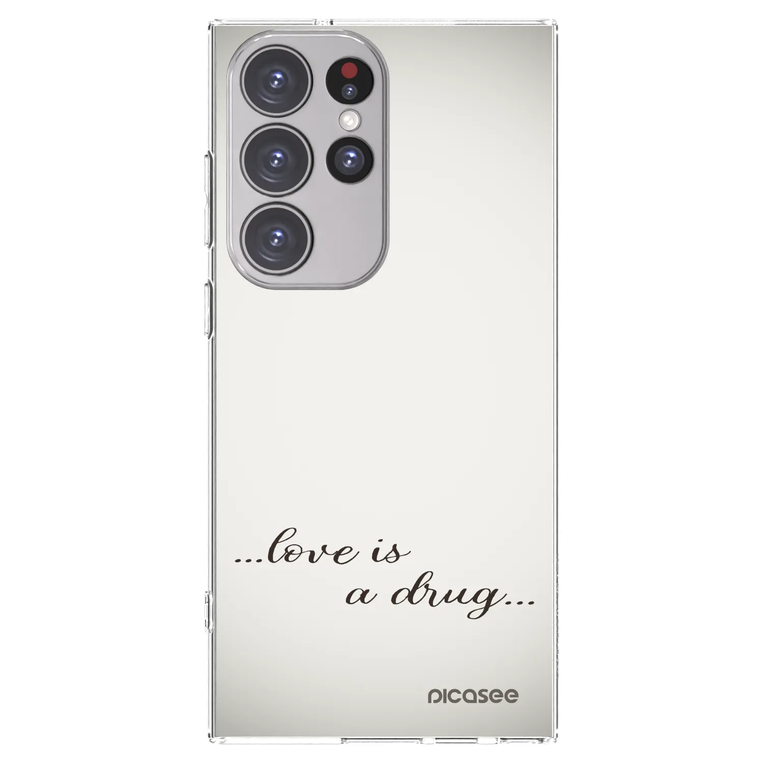 Picasee silikonski prozorni ovitek za Samsung Galaxy S23 Ultra 5G - Love is a drug