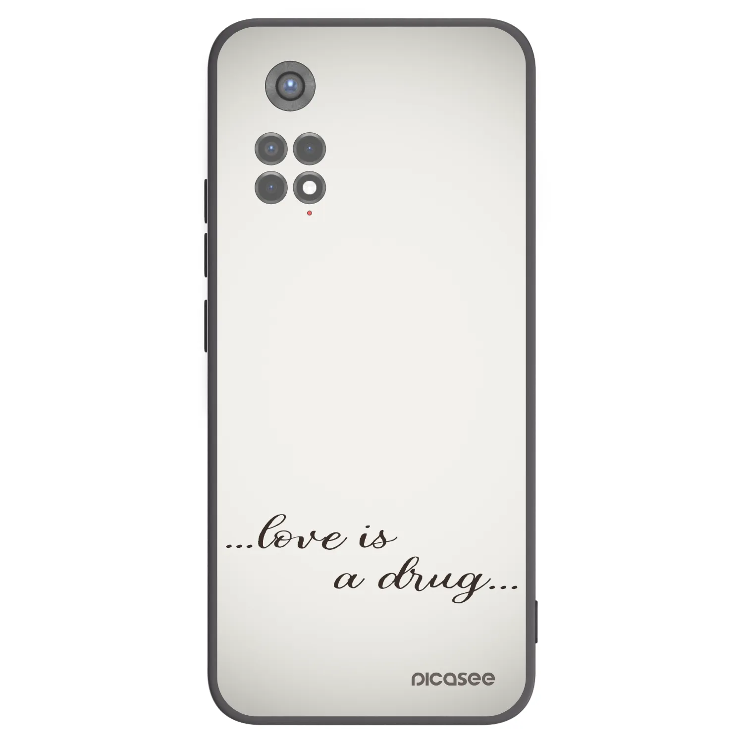 Picasee silikonski črni ovitek za Xiaomi Redmi Note 11S 5G - Love is a drug