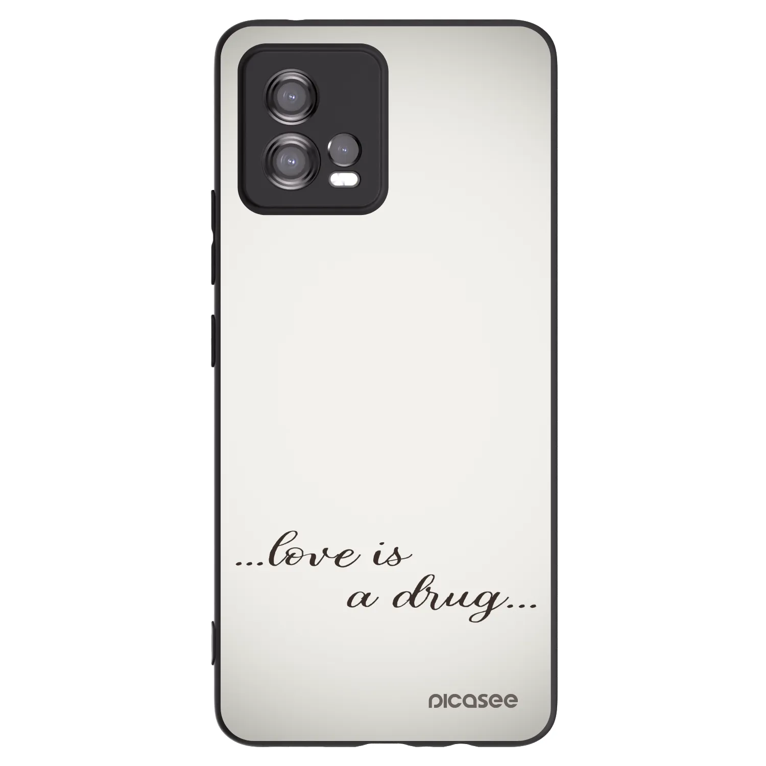Picasee silikonski črni ovitek za Motorola Moto G72 - Love is a drug