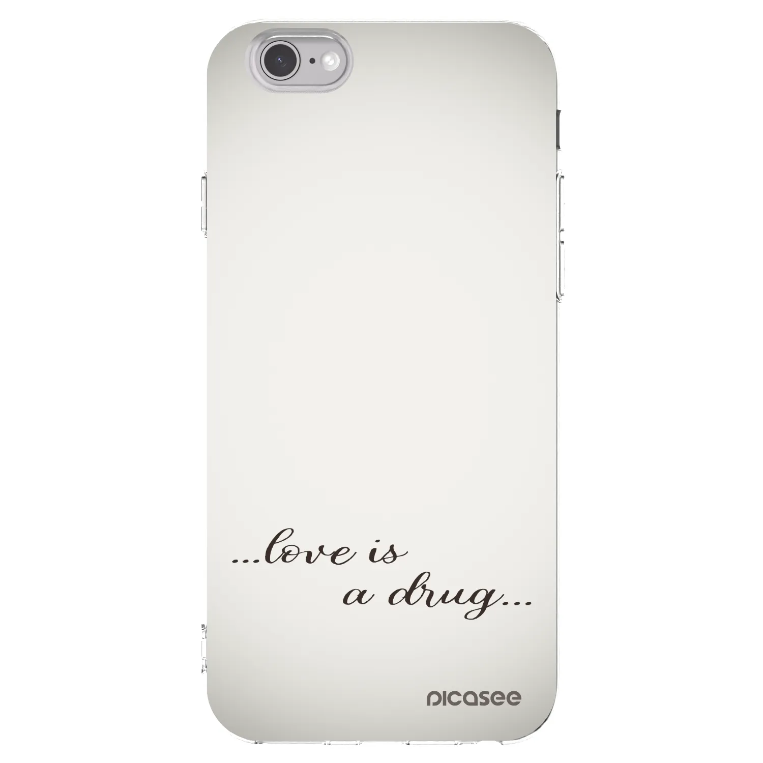 Picasee silikonski prozorni ovitek za Apple iPhone 6/6S - Love is a drug