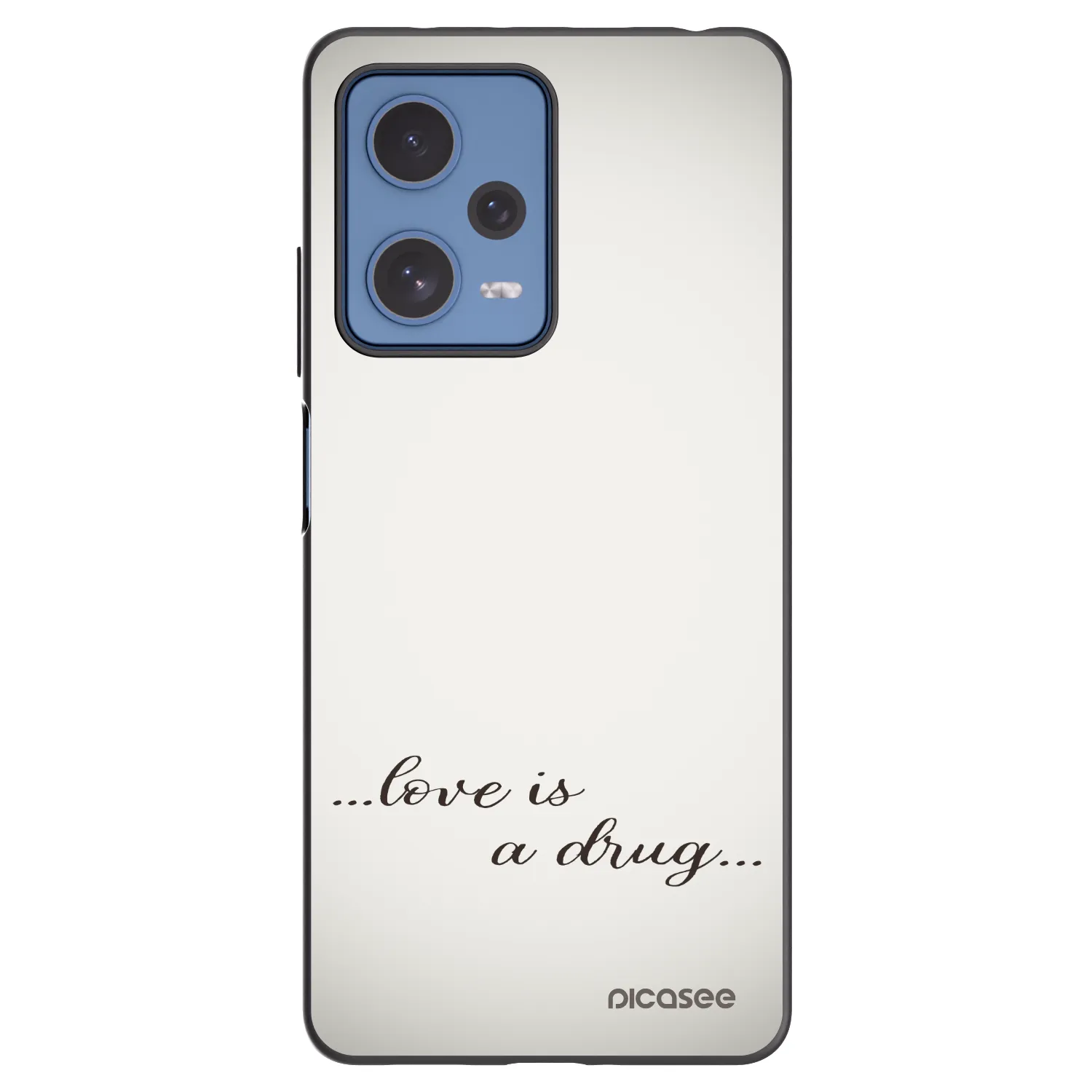 Picasee silikonski črni ovitek za Xiaomi Redmi Note 12 Pro 5G - Love is a drug