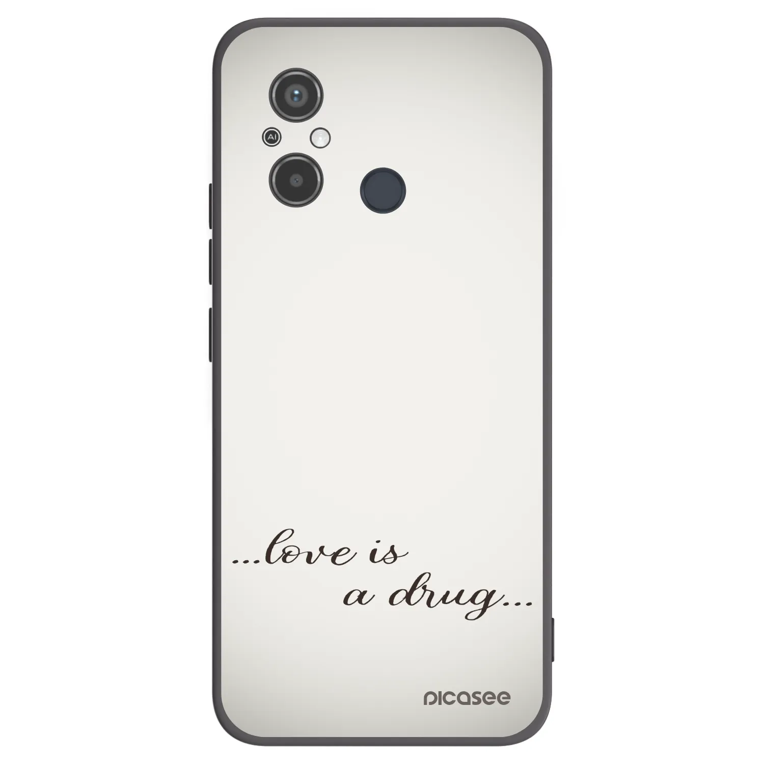Picasee silikonski črni ovitek za Xiaomi Redmi 12C - Love is a drug