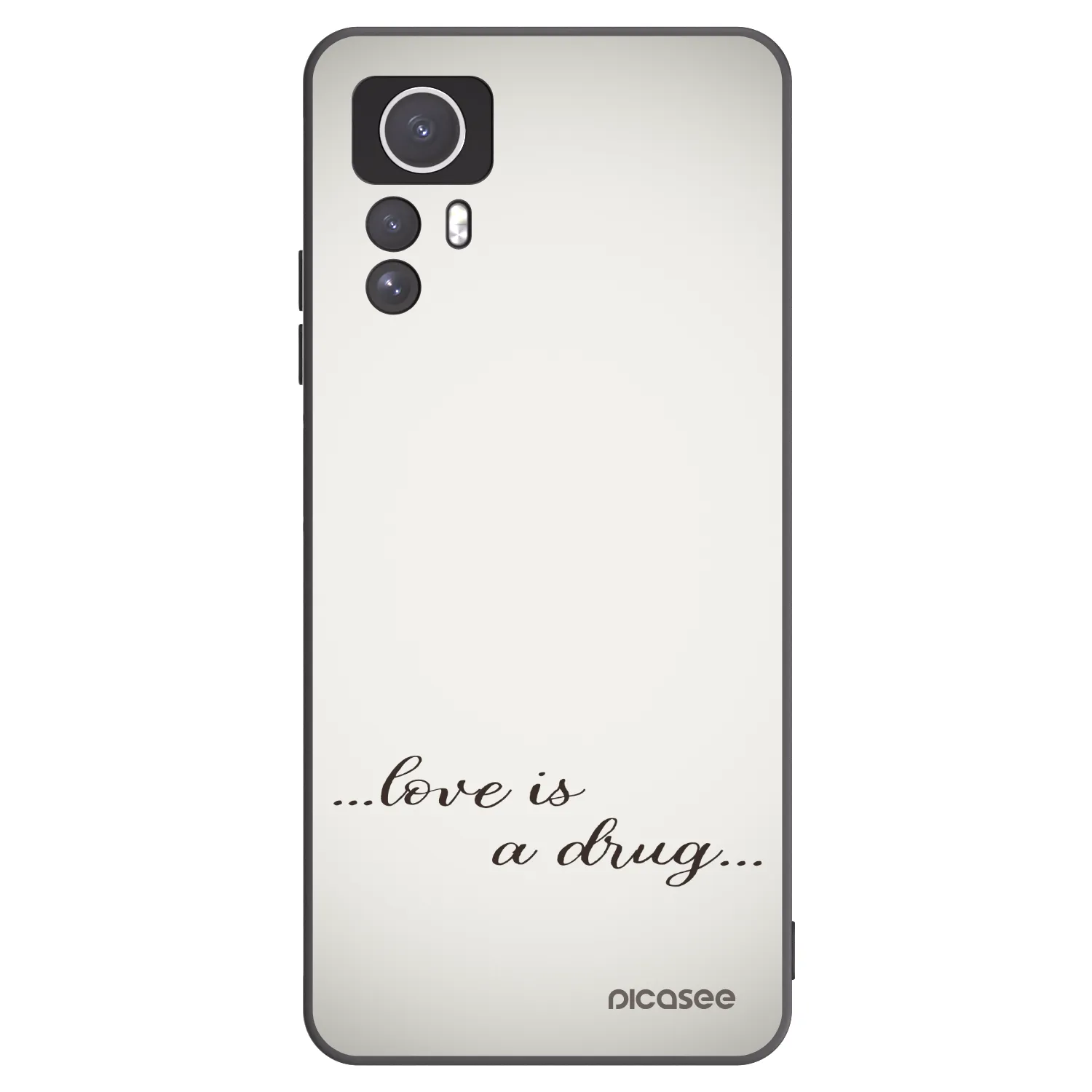 Picasee silikonski črni ovitek za Xiaomi Redmi Note 12S - Love is a drug