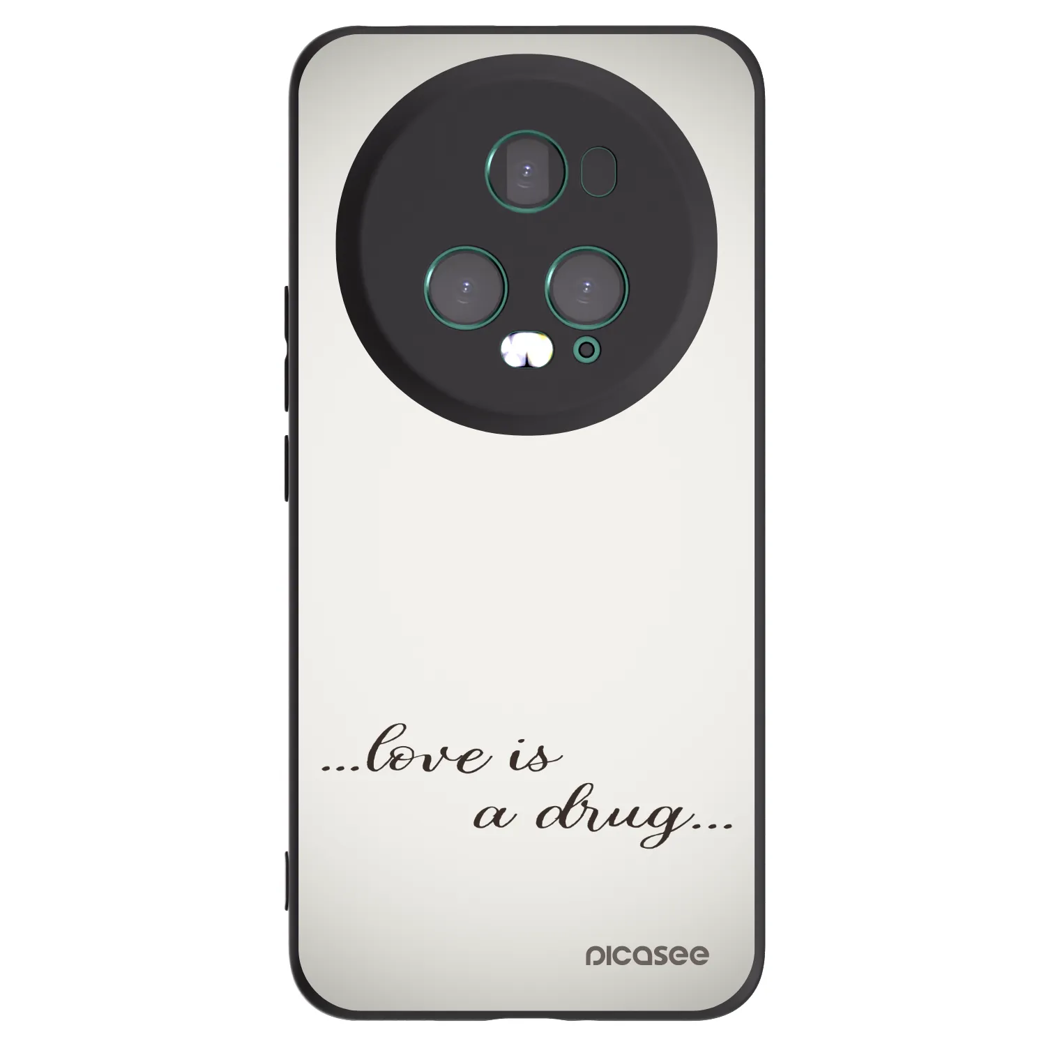 Picasee silikonski črni ovitek za Honor Magic5 Pro - Love is a drug