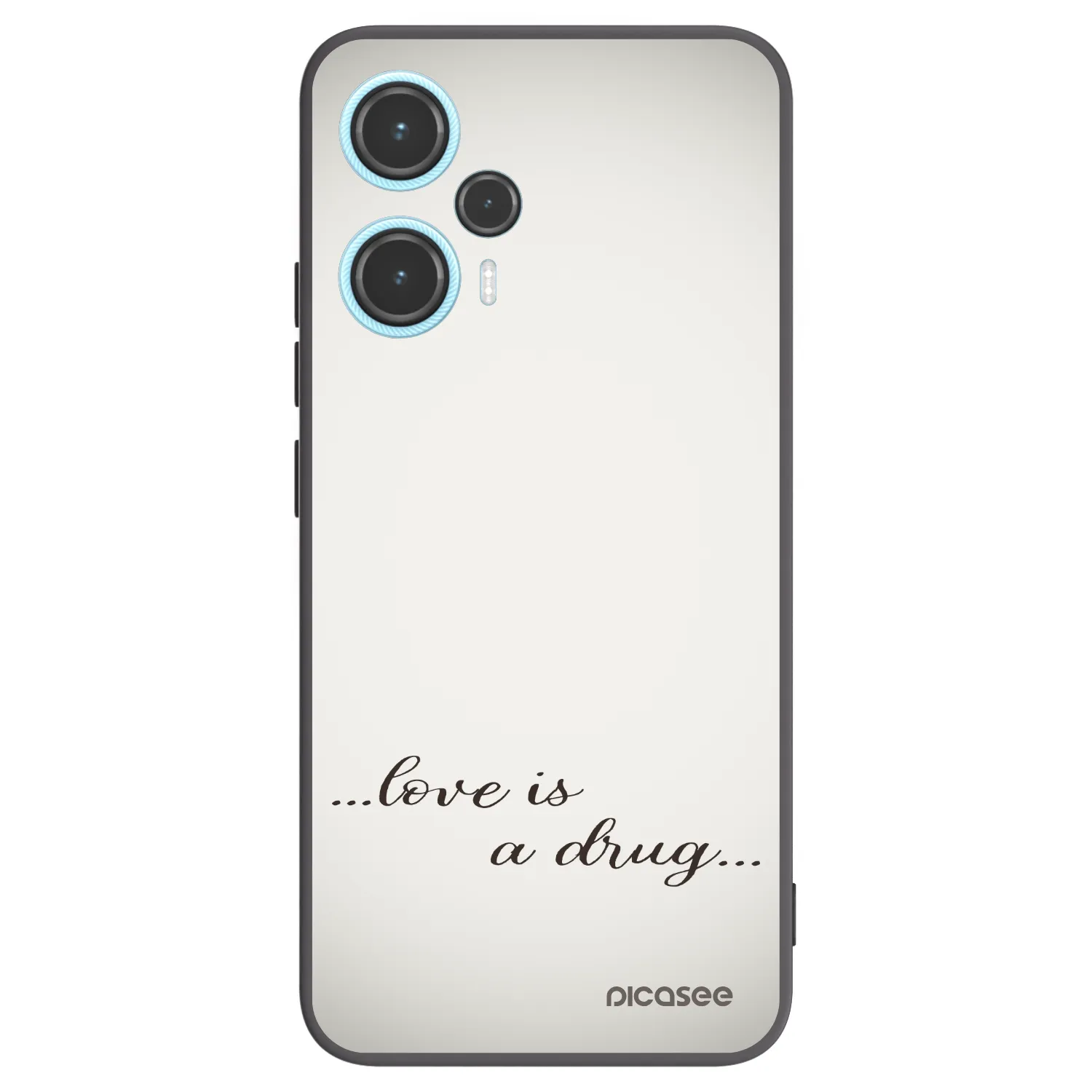 Picasee silikonski črni ovitek za Xiaomi Poco F5 - Love is a drug