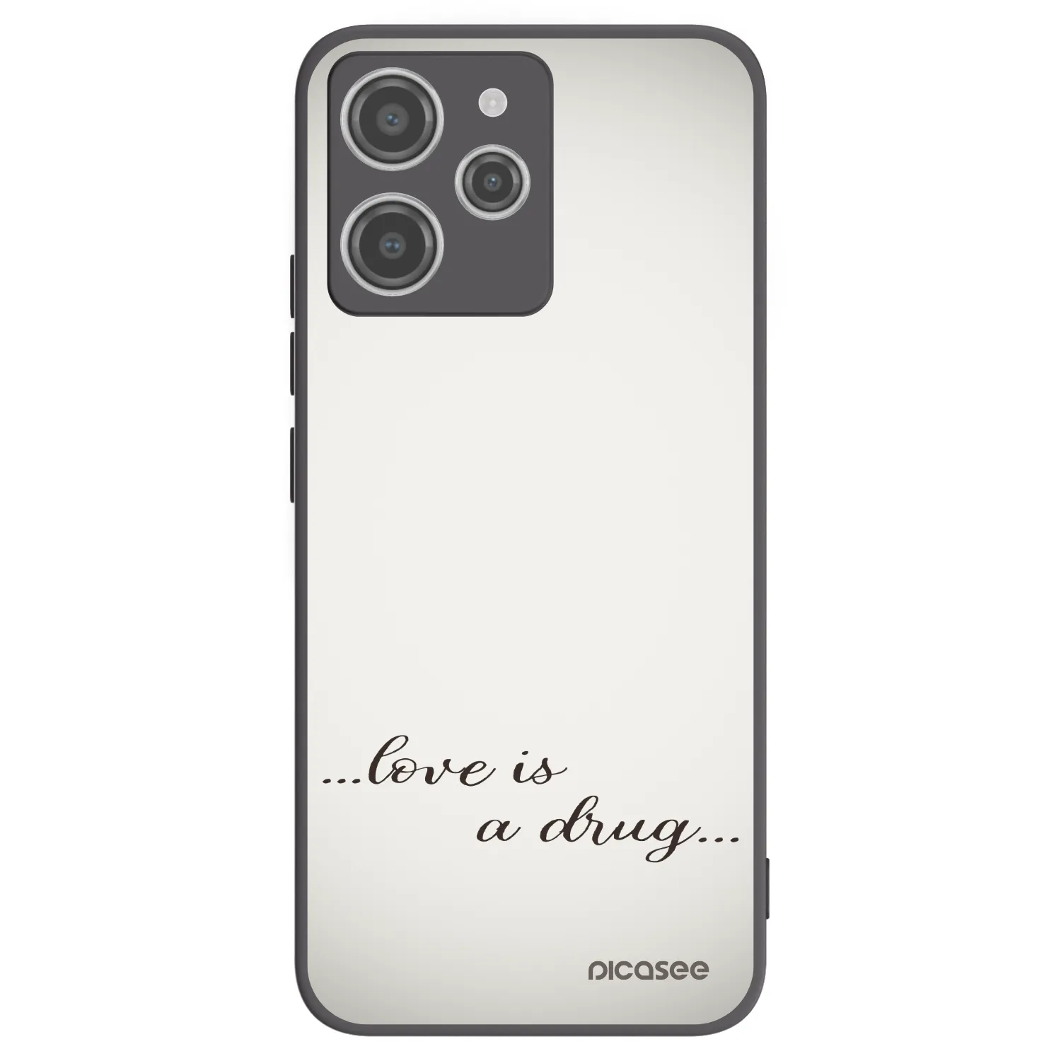 Picasee silikonski črni ovitek za Xiaomi Redmi 12 4G - Love is a drug
