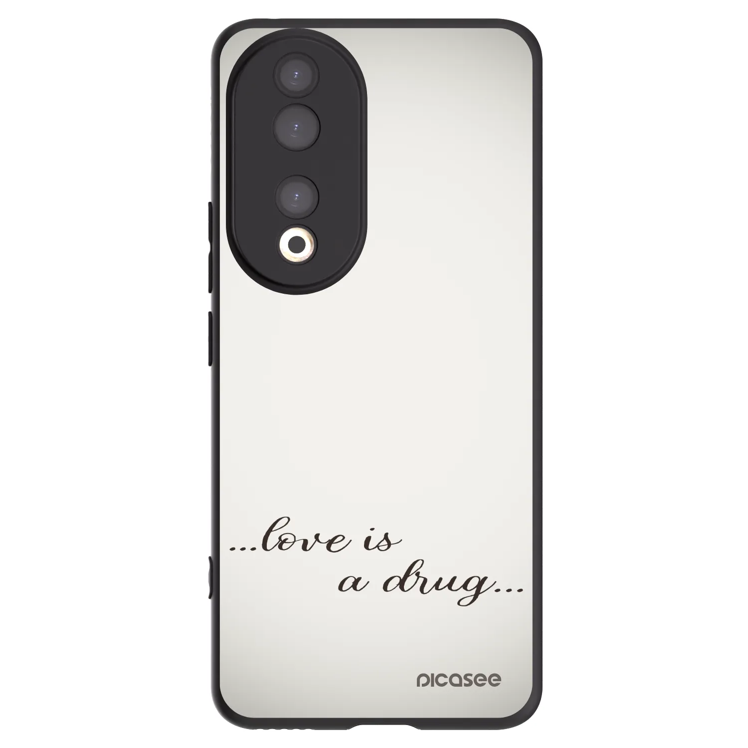Picasee silikonski črni ovitek za Honor 90 5G - Love is a drug