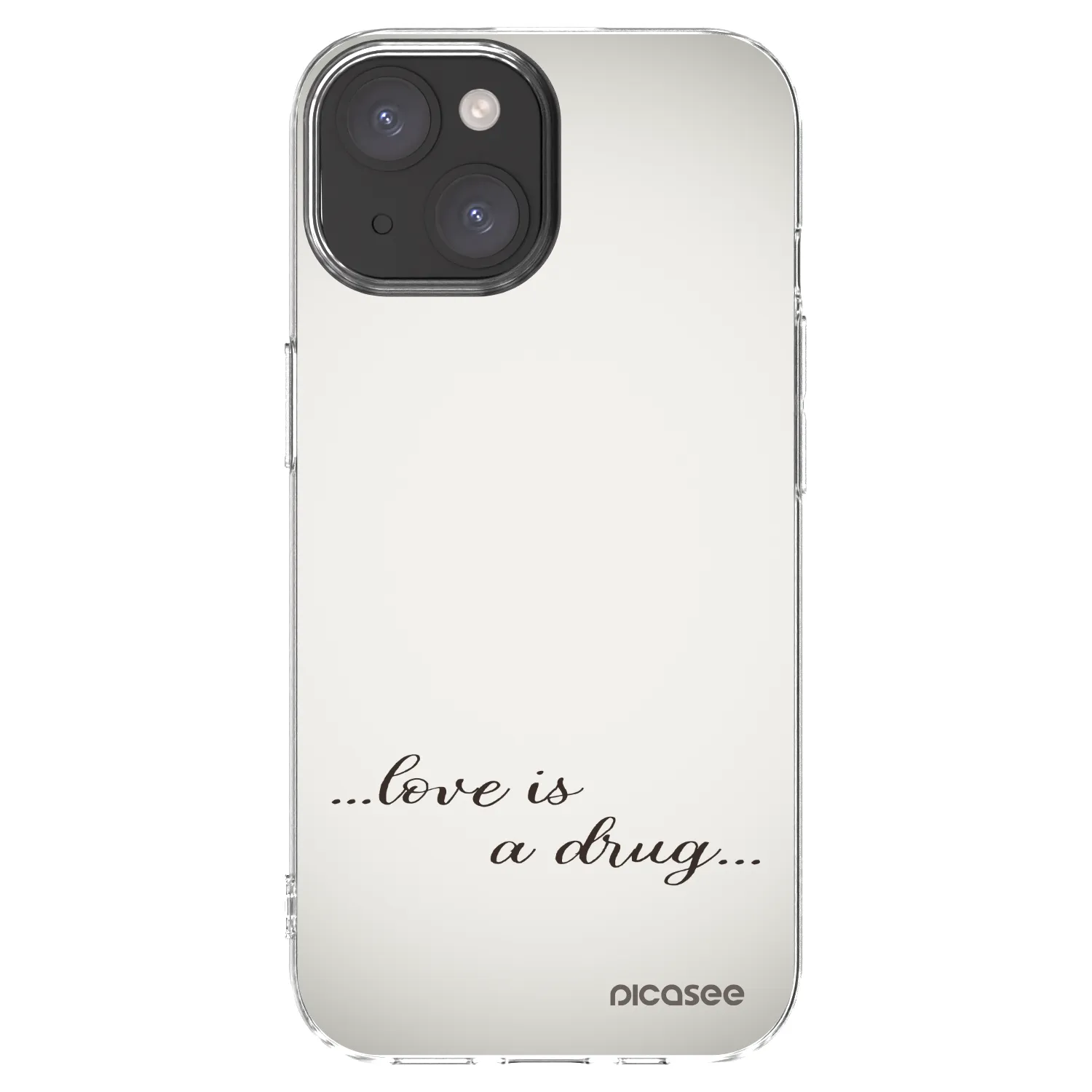 Picasee silikonski prozorni ovitek za Apple iPhone 15 - Love is a drug