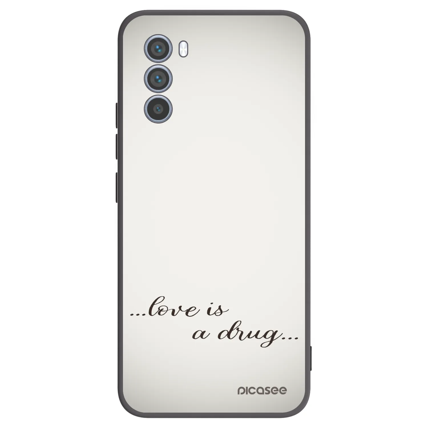Picasee silikonski črni ovitek za Motorola Moto G62 - Love is a drug