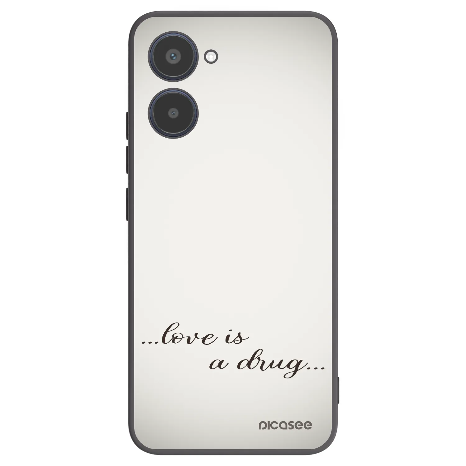 Picasee silikonski črni ovitek za Realme 10 4G - Love is a drug