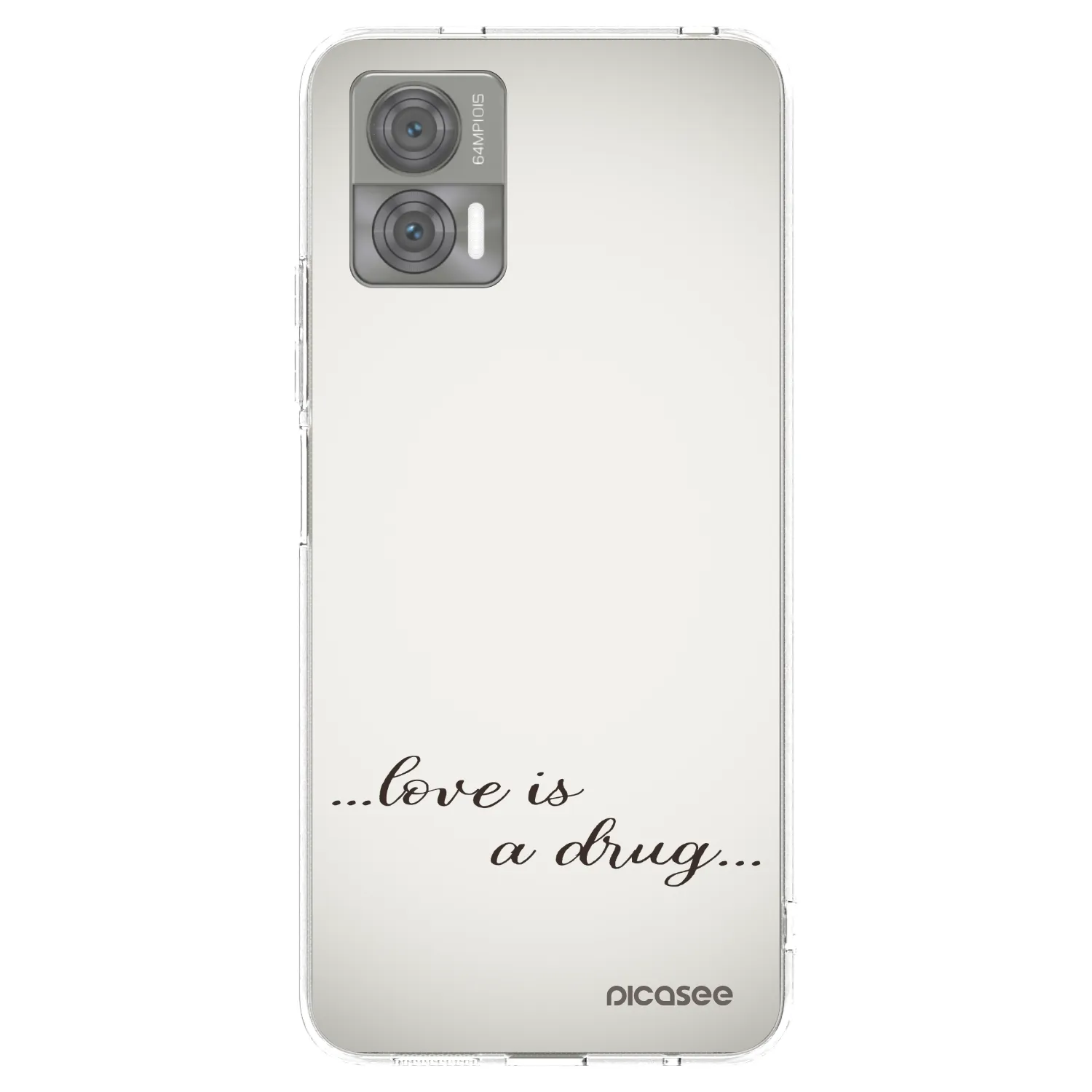Picasee silikonski prozorni ovitek za Motorola Edge 30 Neo - Love is a drug