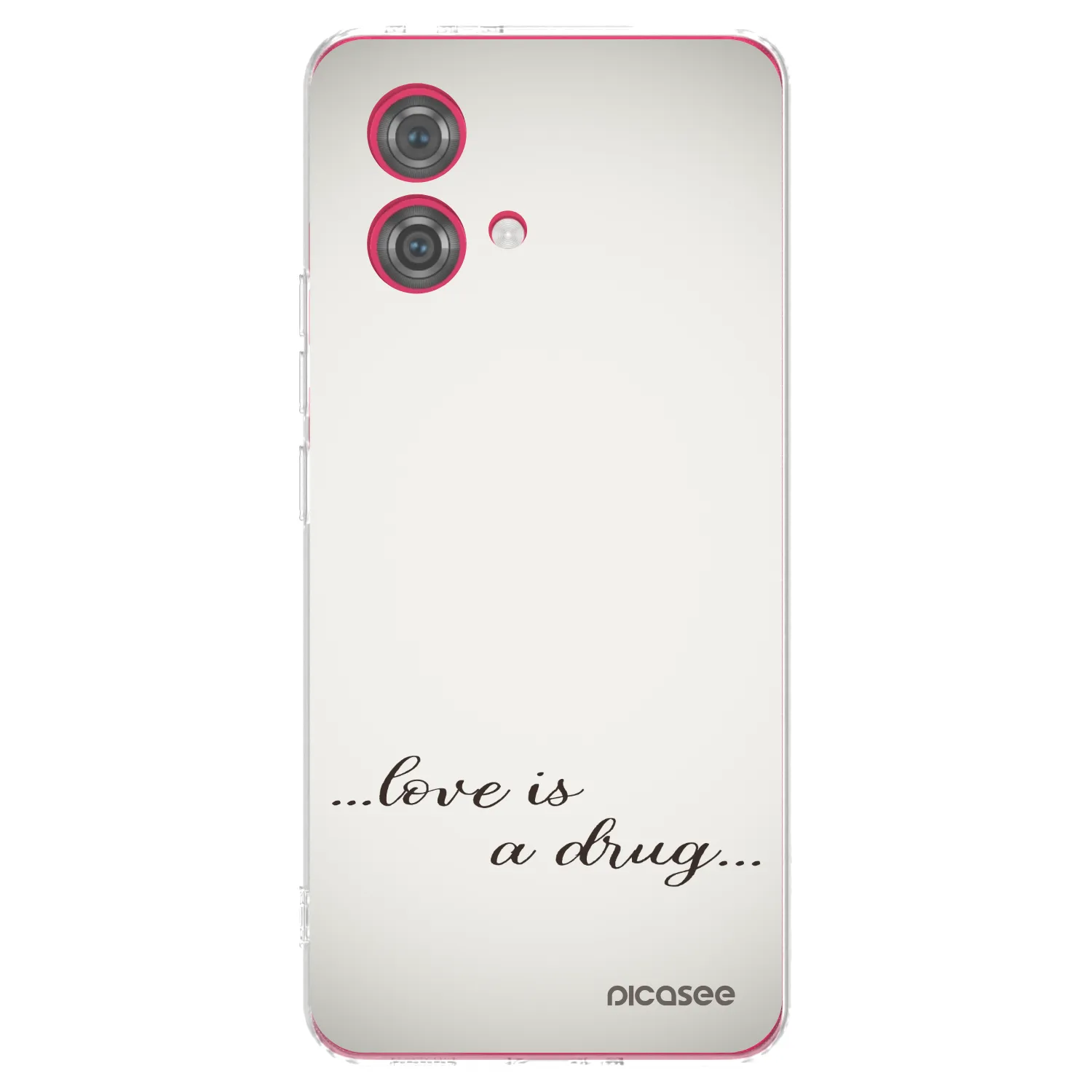 Picasee silikonski prozorni ovitek za Motorola Moto G84 5G - Love is a drug