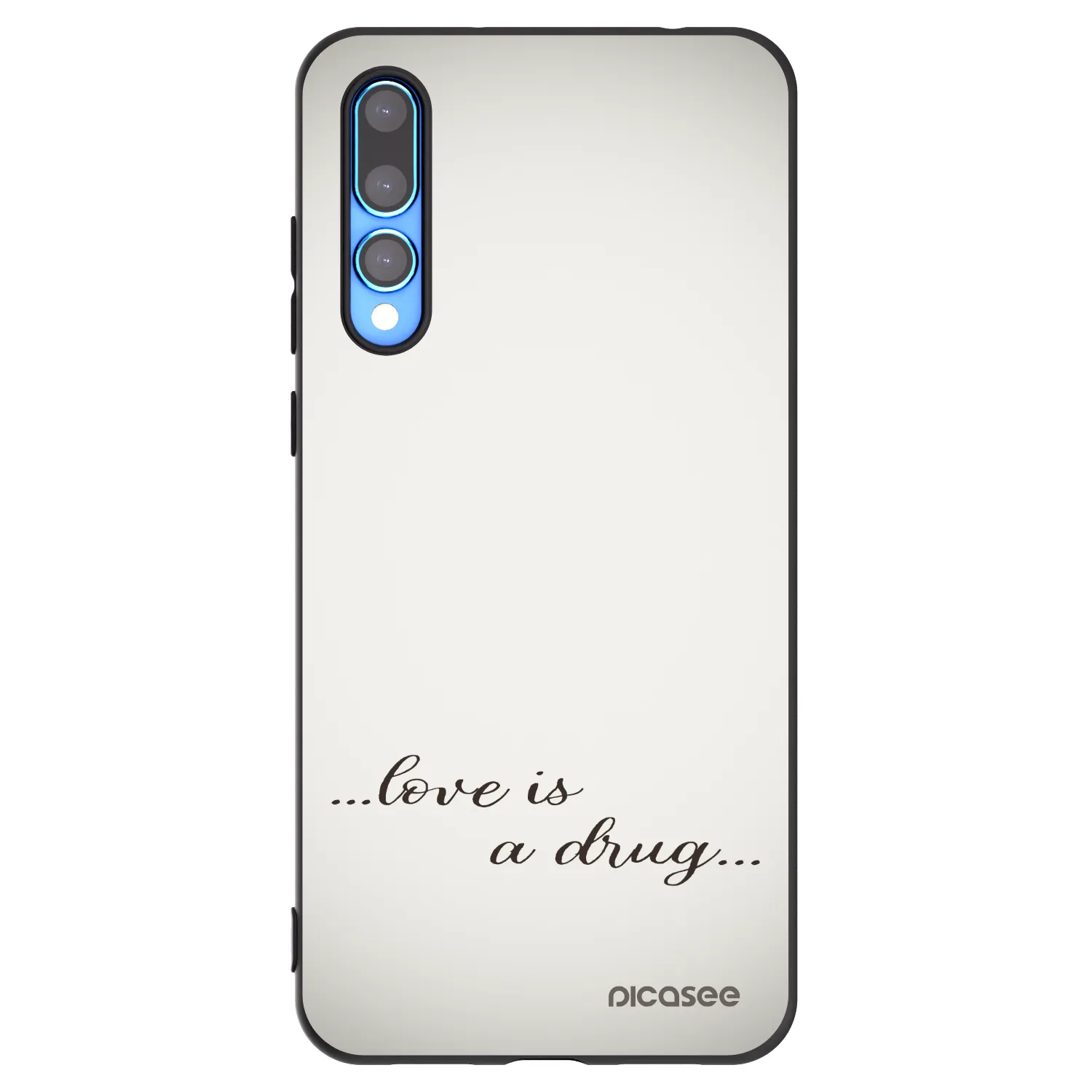 Picasee silikonski črni ovitek za Huawei P20 Pro - Love is a drug