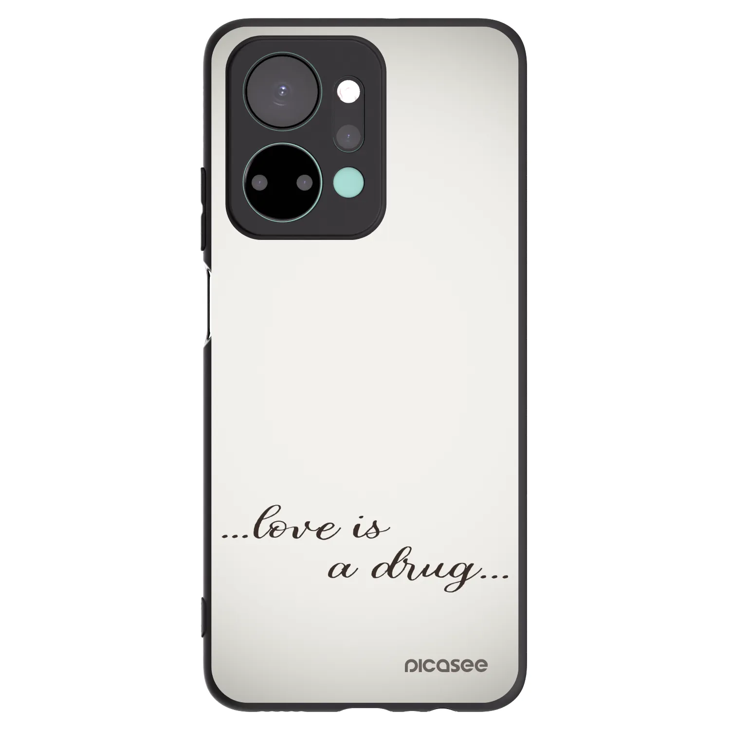 Picasee silikonski črni ovitek za Honor X7a - Love is a drug