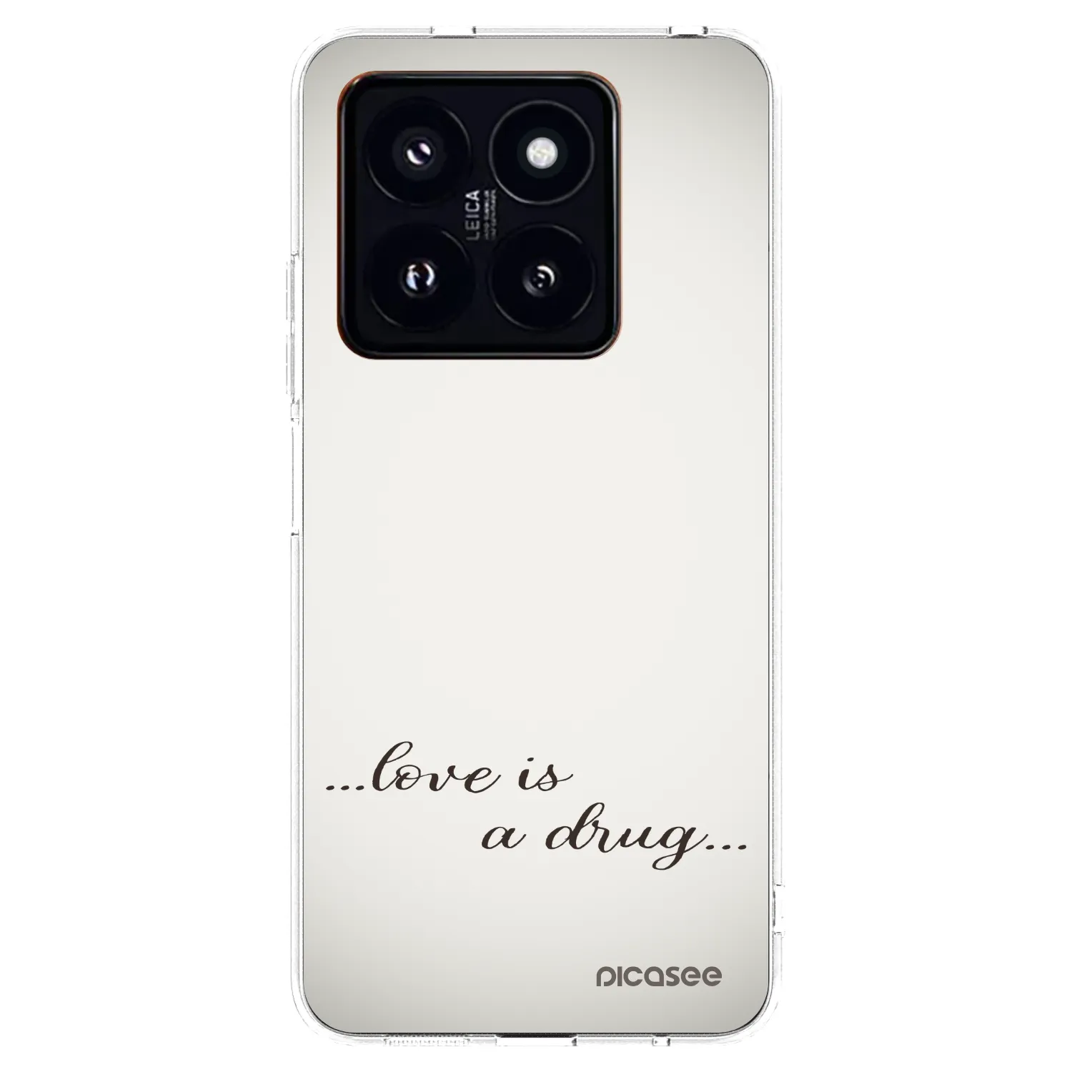 Picasee silikonski prozorni ovitek za Xiaomi 14 Pro - Love is a drug