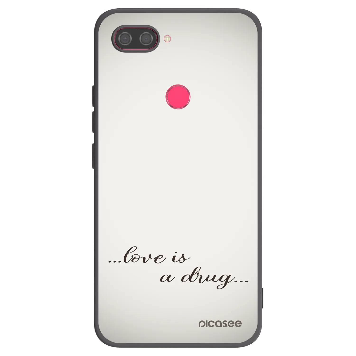 Picasee silikonski črni ovitek za Xiaomi Mi 8 Lite - Love is a drug