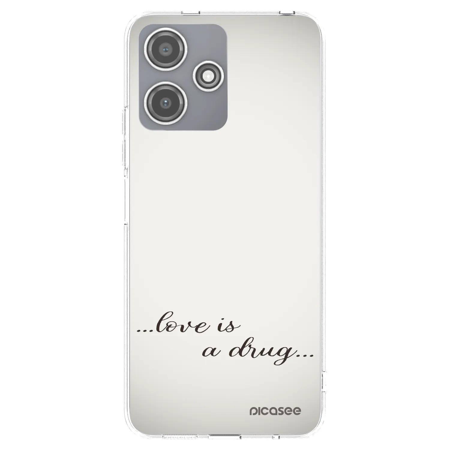 Picasee silikonski prozorni ovitek za Xiaomi Redmi 12 5G - Love is a drug