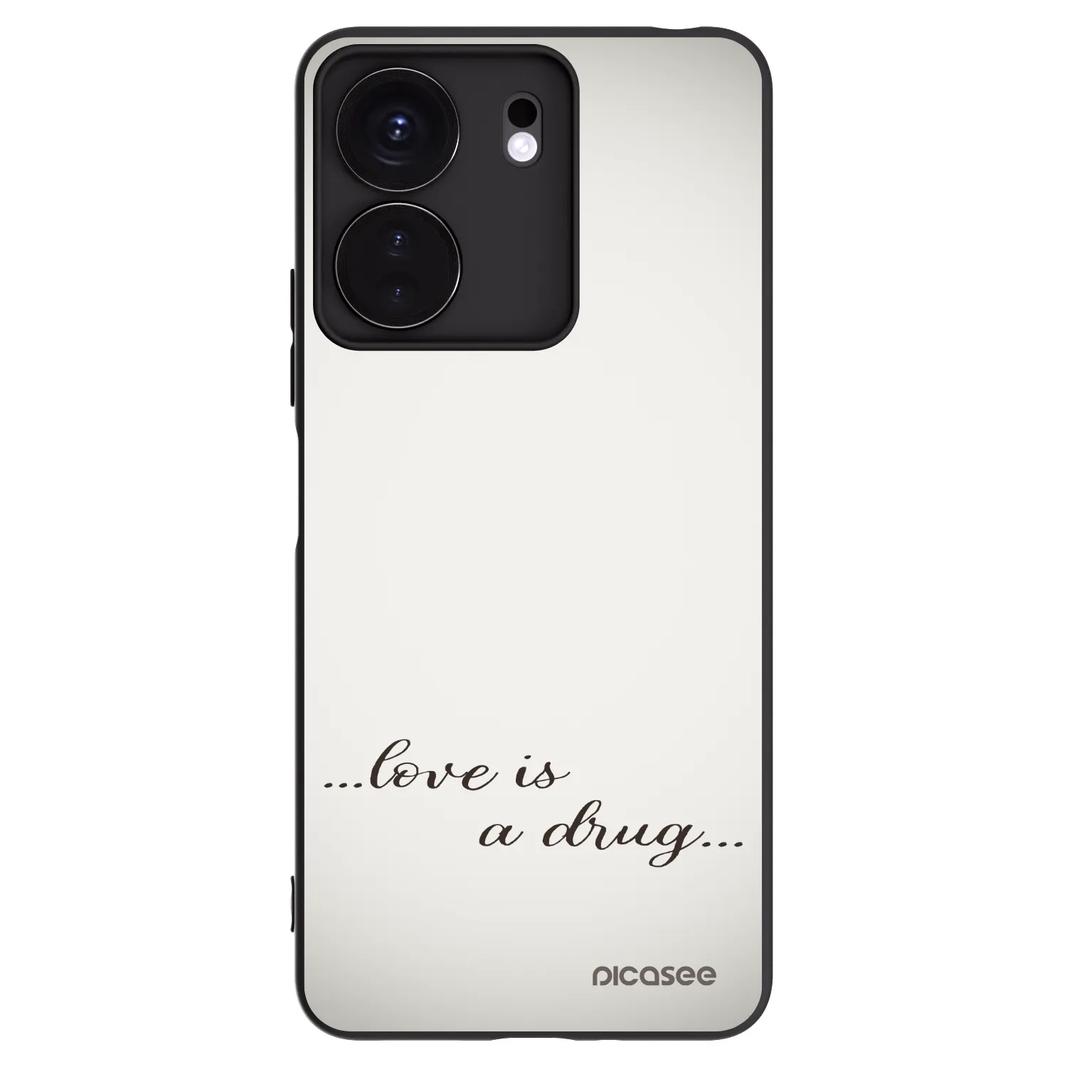 Picasee silikonski črni ovitek za Xiaomi Redmi 13C 4G - Love is a drug