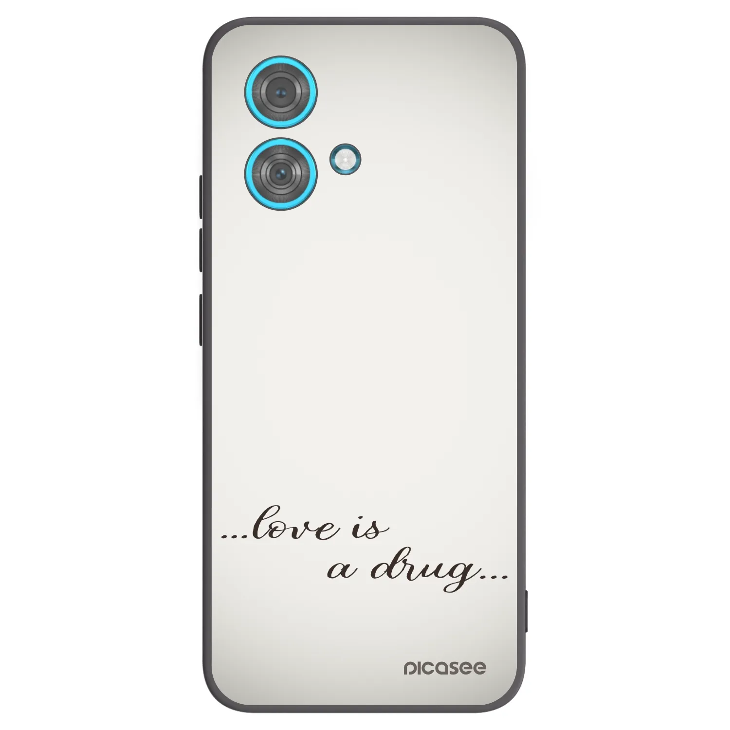 Picasee silikonski črni ovitek za Motorola Edge 40 Neo - Love is a drug