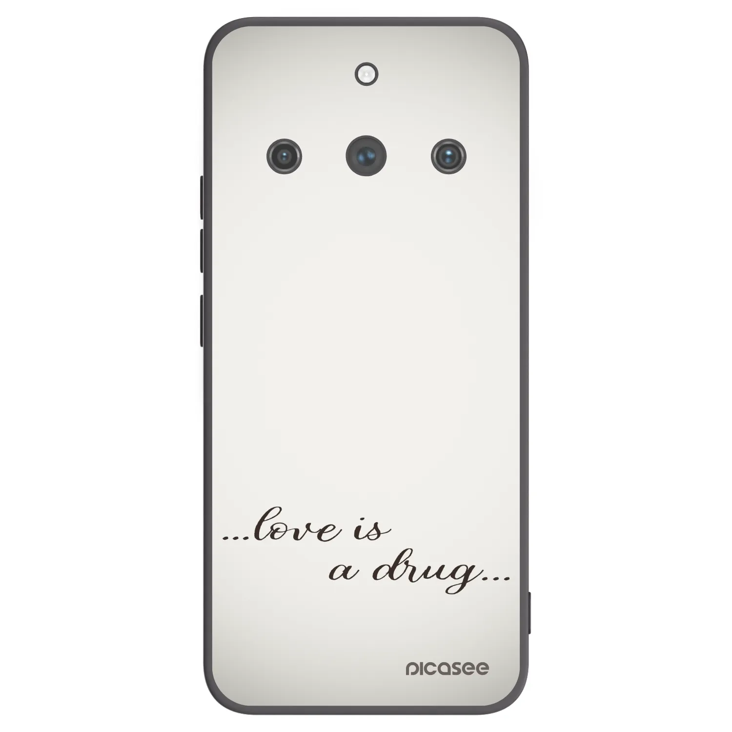 Picasee silikonski črni ovitek za Realme 11 Pro+ - Love is a drug