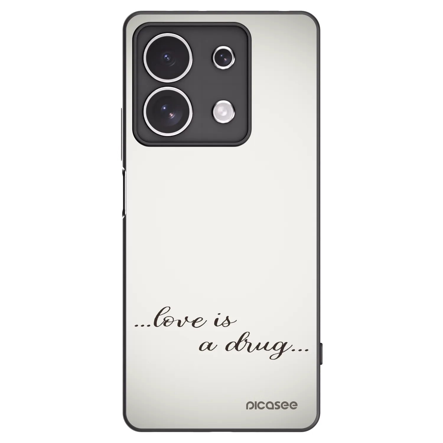 Picasee silikonski črni ovitek za Xiaomi Redmi Note 13 4G - Love is a drug