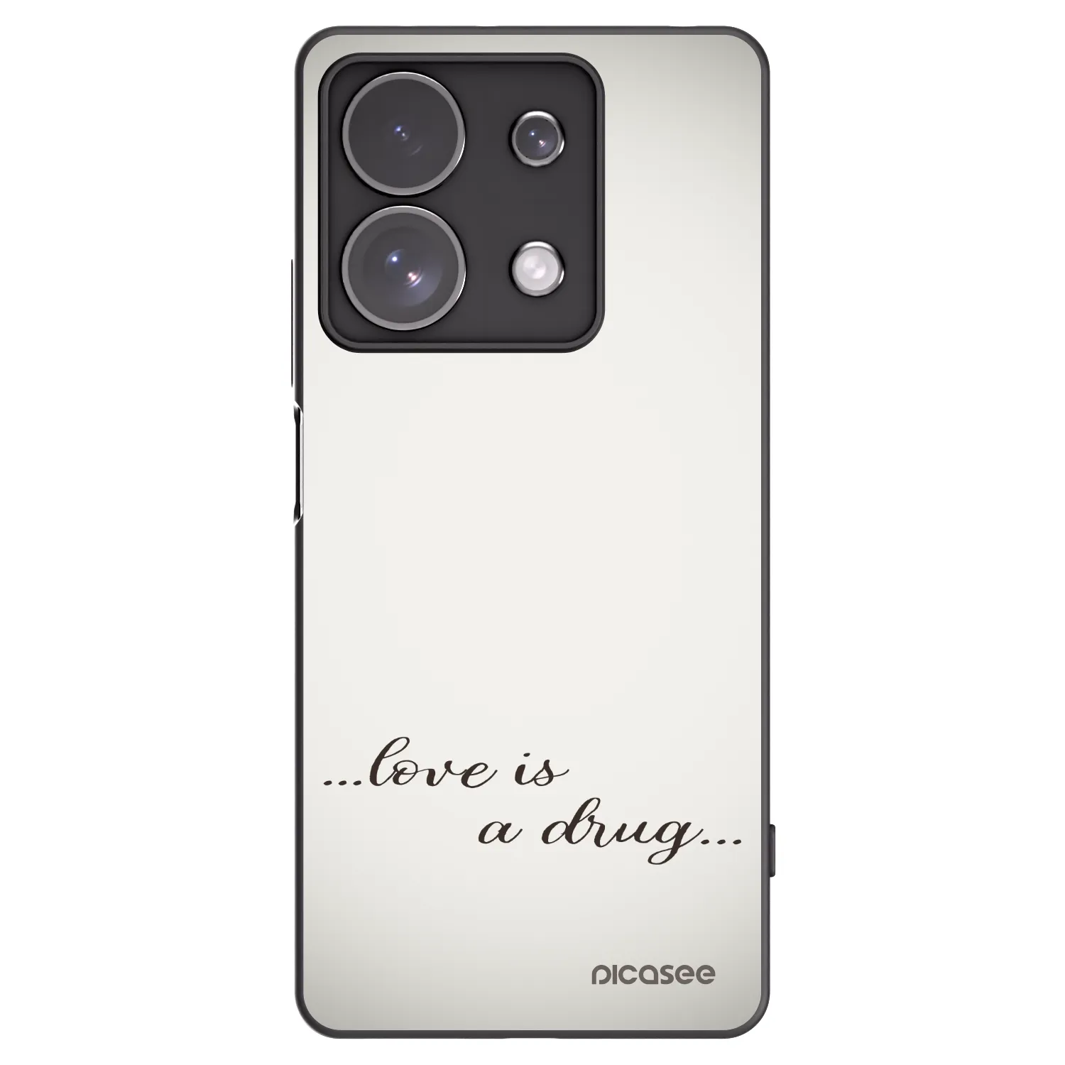 Picasee silikonski črni ovitek za Xiaomi Redmi Note 13 Pro 4G - Love is a drug