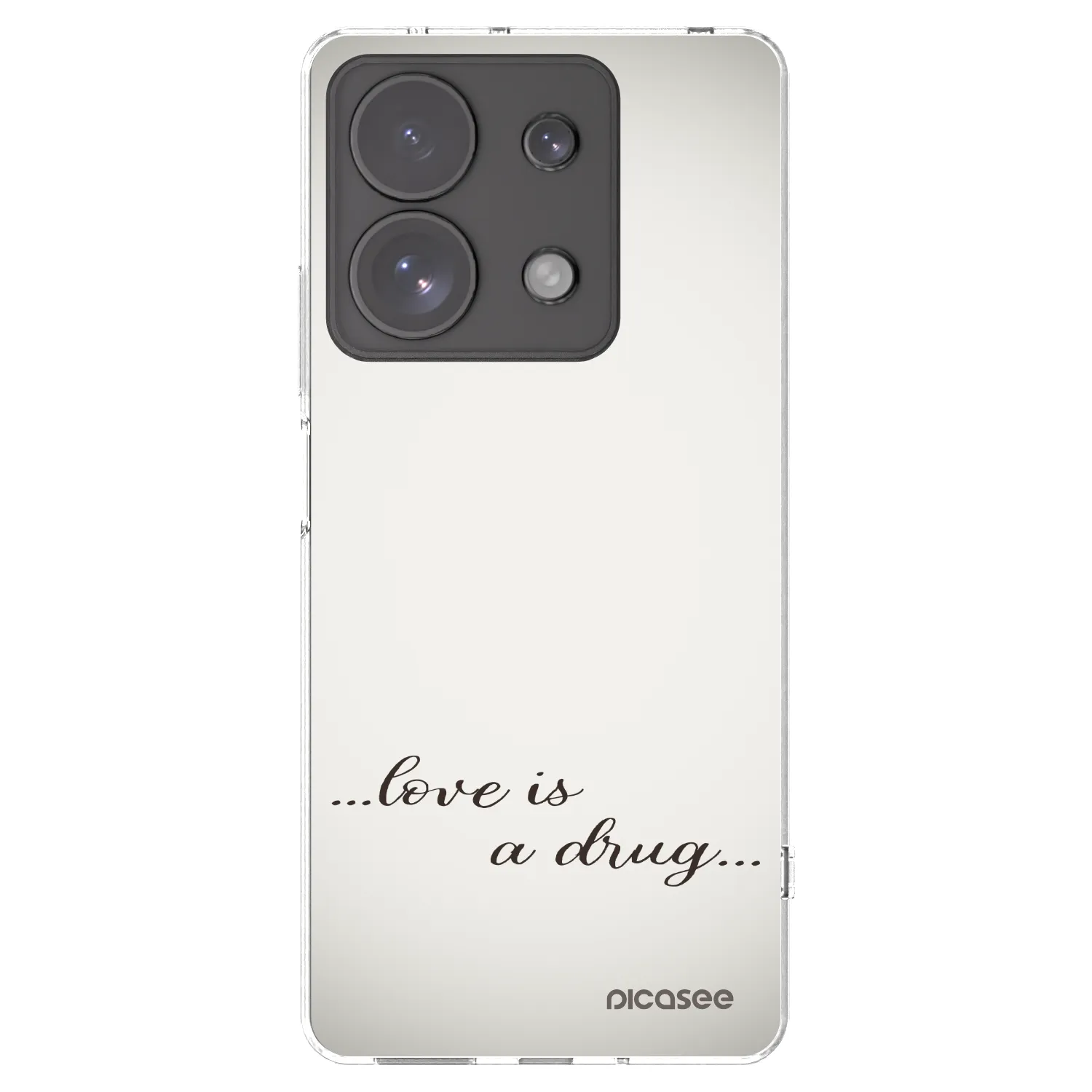 Picasee silikonski prozorni ovitek za Xiaomi Redmi Note 13 Pro 4G - Love is a drug