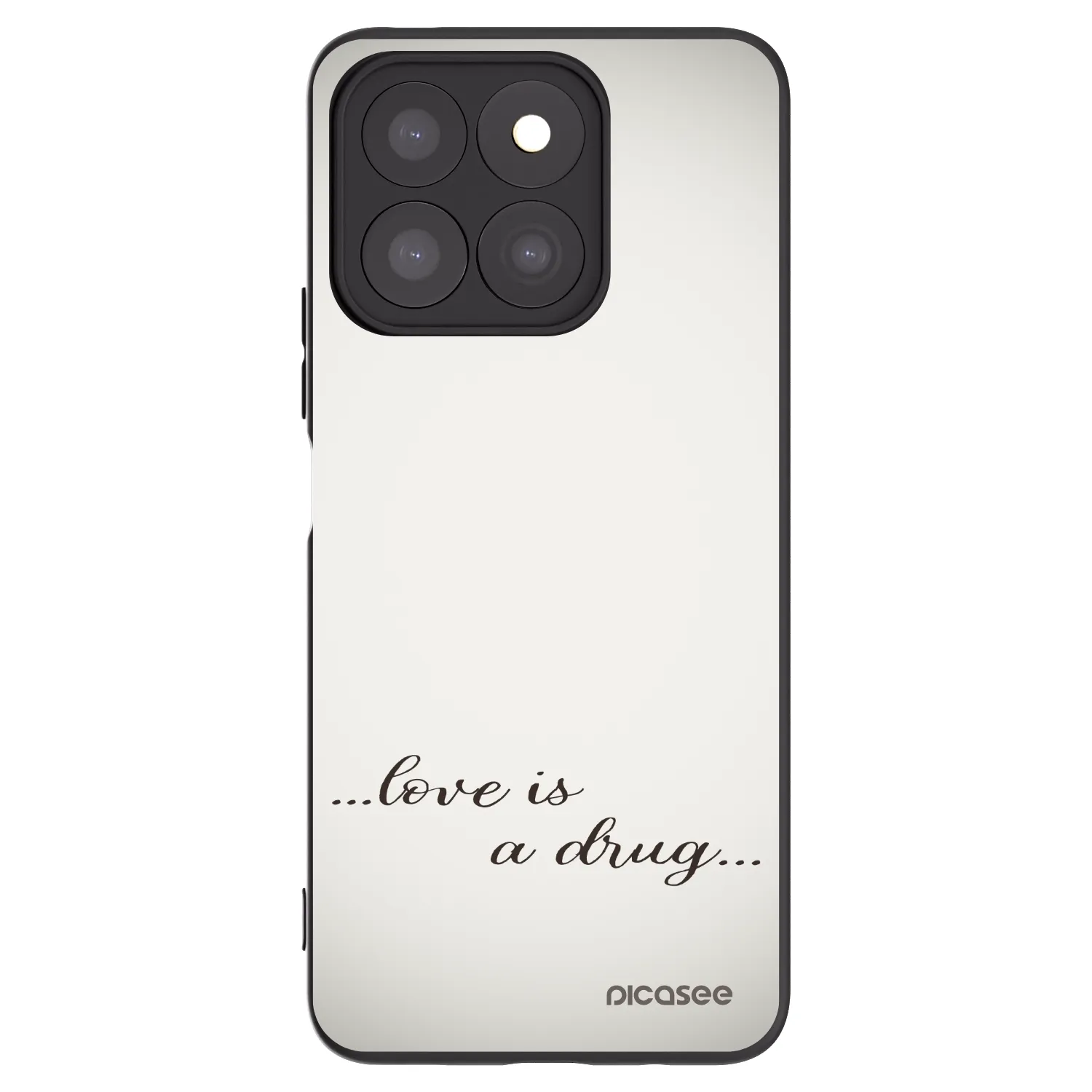 Picasee silikonski črni ovitek za Honor X8b - Love is a drug