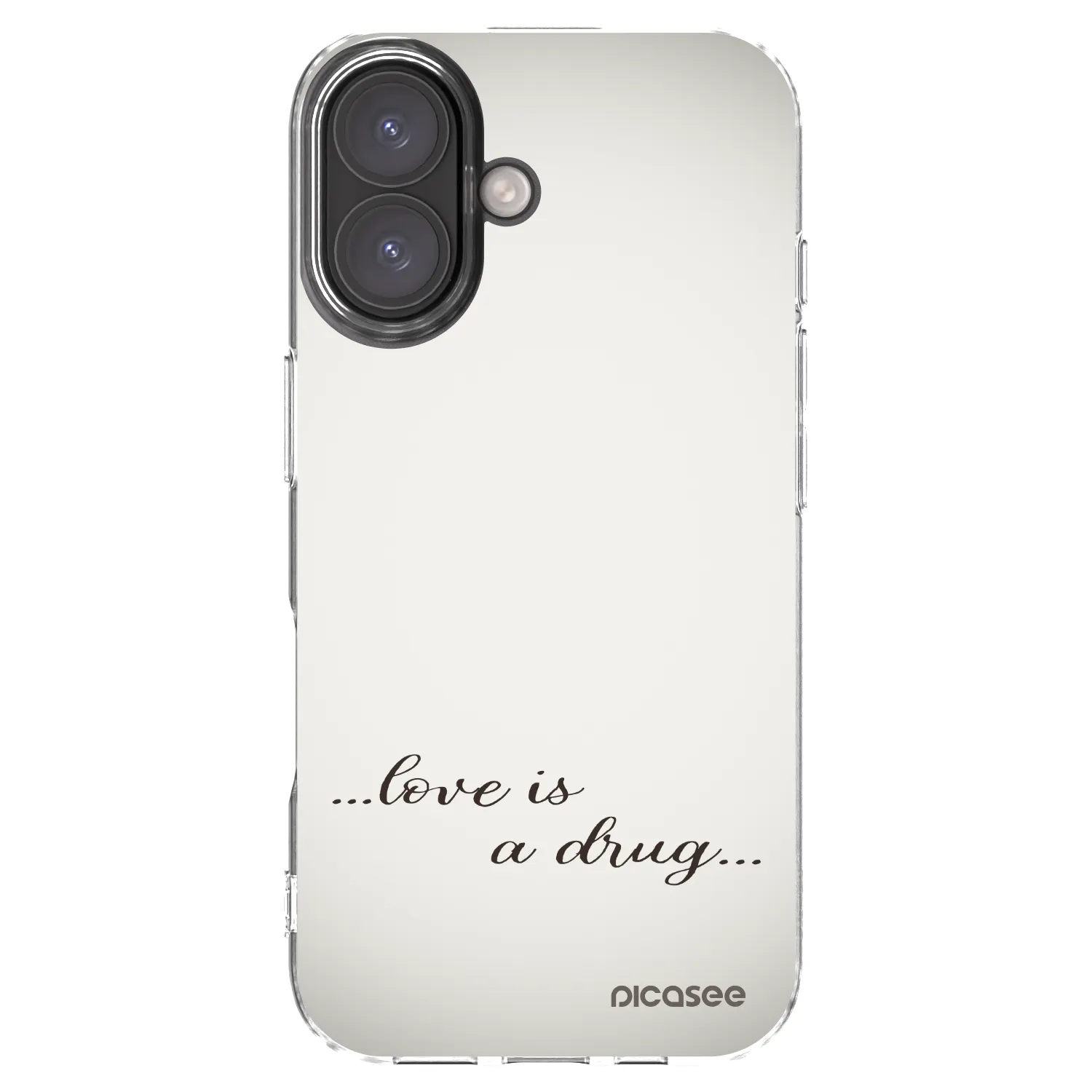 Picasee silikonski prozorni ovitek za Apple iPhone 16 - Love is a drug