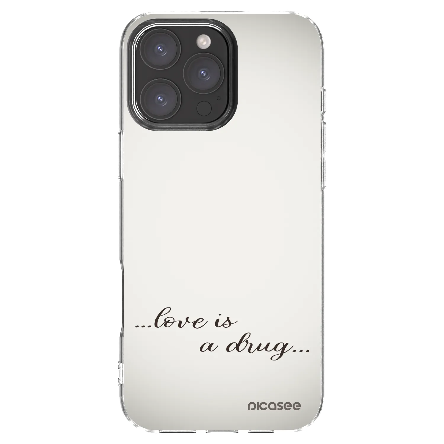 Picasee silikonski prozorni ovitek za Apple iPhone 16 Pro Max - Love is a drug