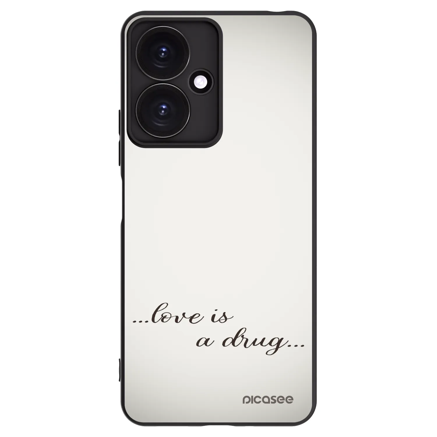 Picasee silikonski črni ovitek za Xiaomi Redmi 13C 5G - Love is a drug