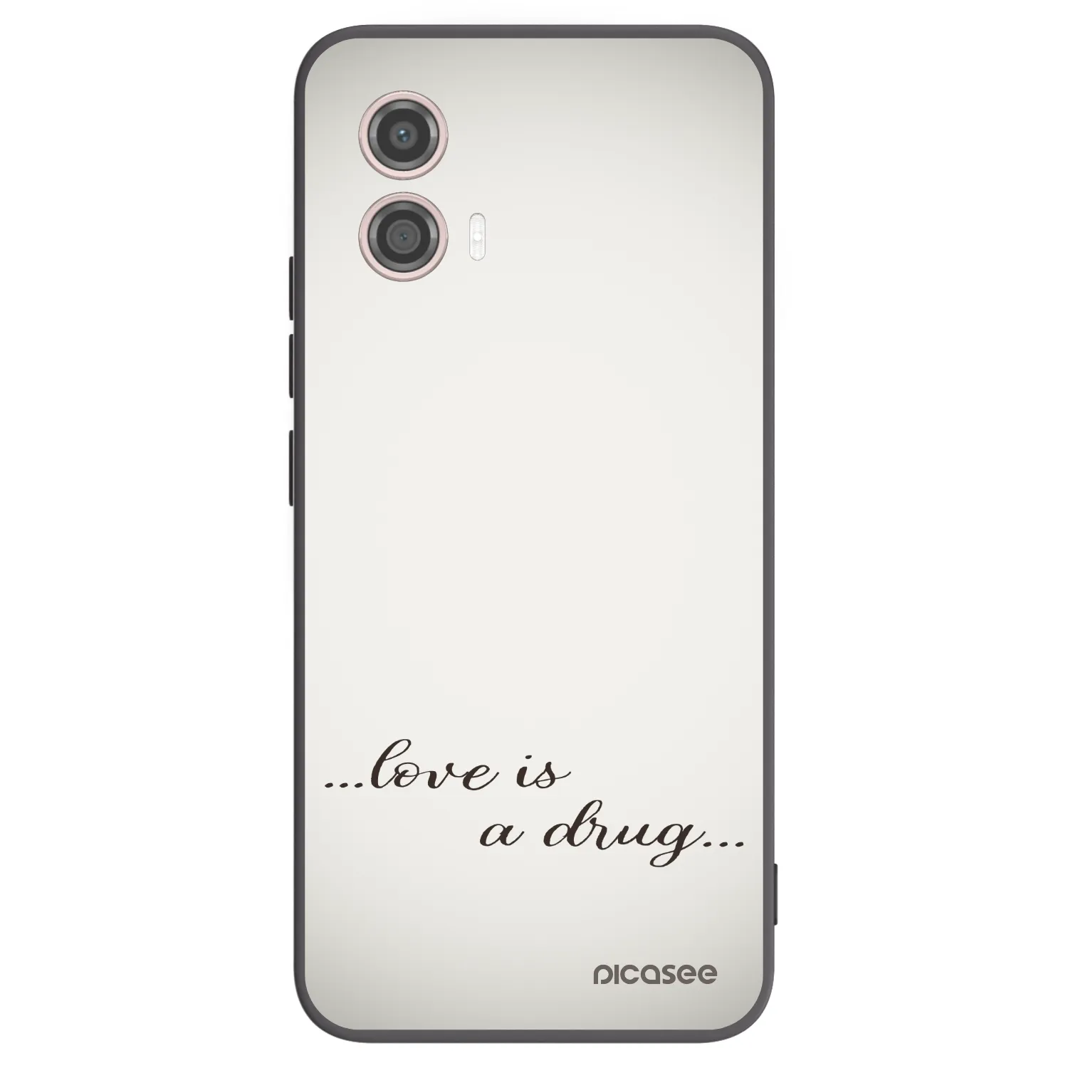 Picasee silikonski črni ovitek za Motorola Moto G53 5G - Love is a drug