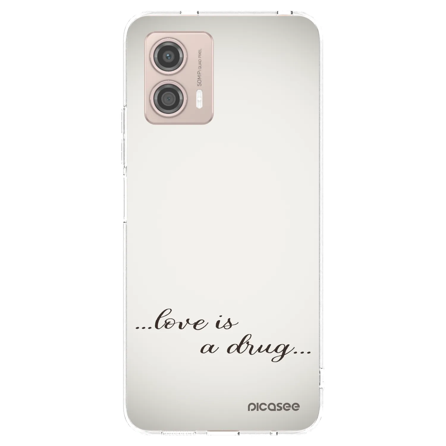 Picasee silikonski prozorni ovitek za Motorola Moto G53 5G - Love is a drug